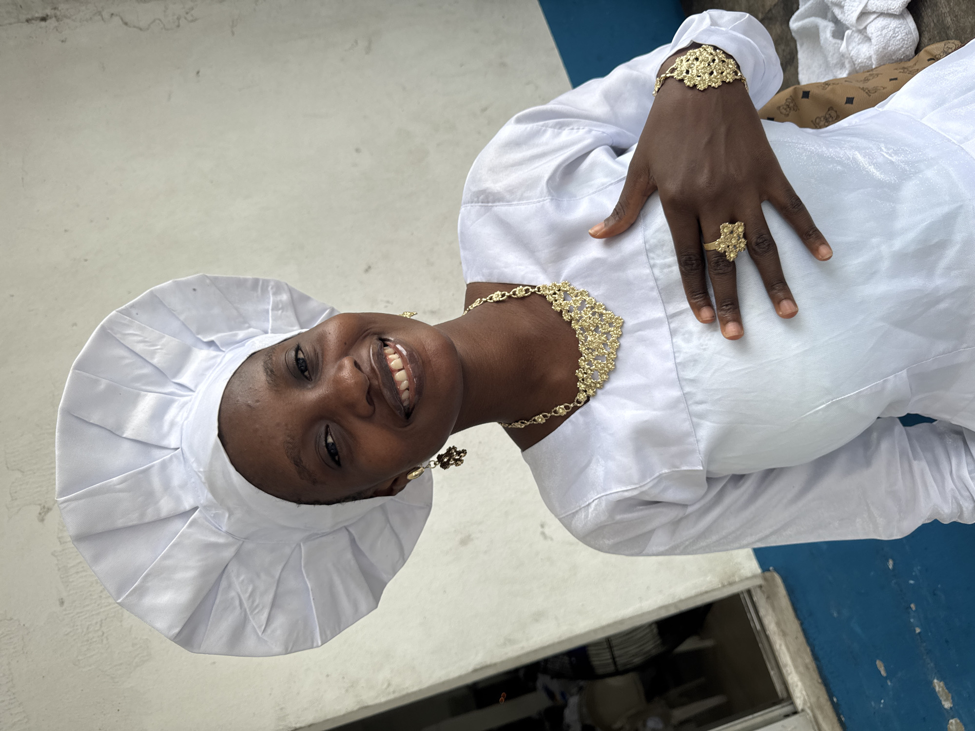 White-robed gathering in Badagry, Nigeria — ceremonial and celebratory