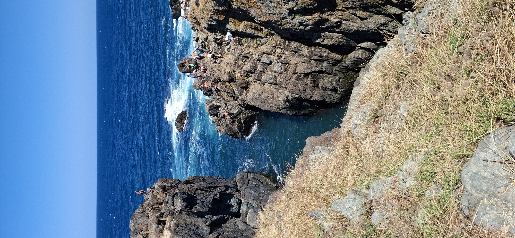 Sunny day on the rocks at Sozopol's Black Sea coast