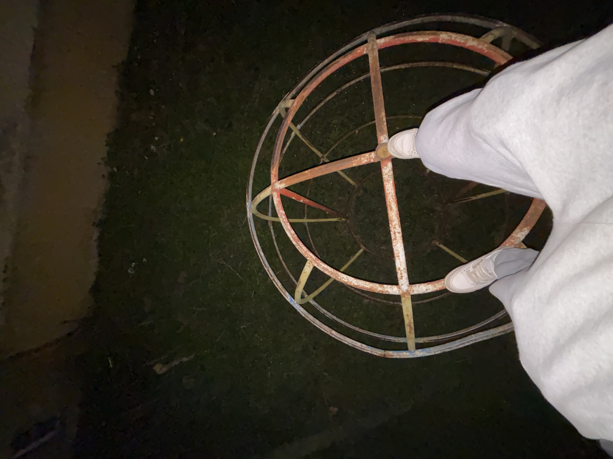 Late-night playground visit captured in Bulgaria