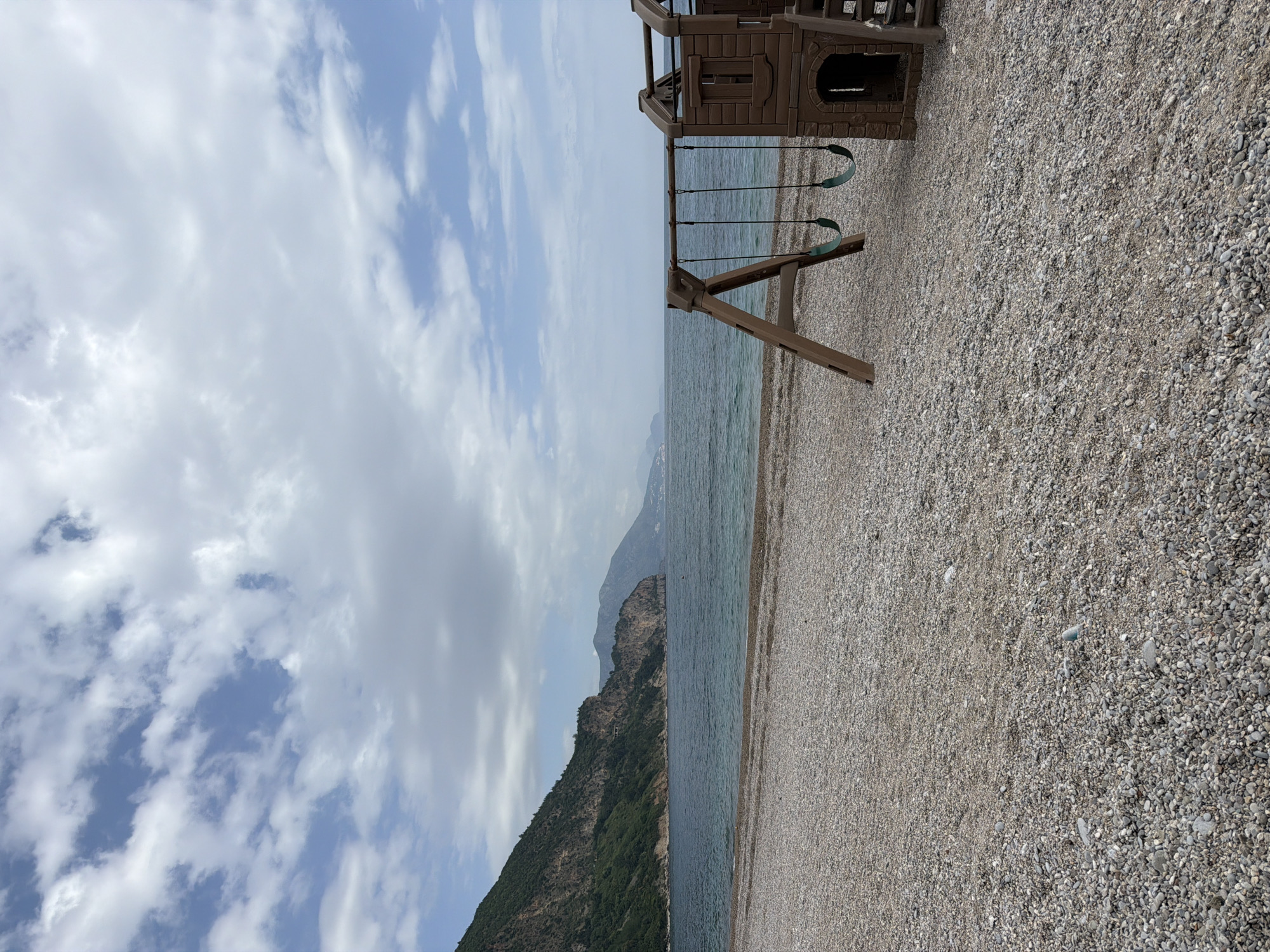 Beachgoer enjoys quiet moment at Montenegro playground beach
