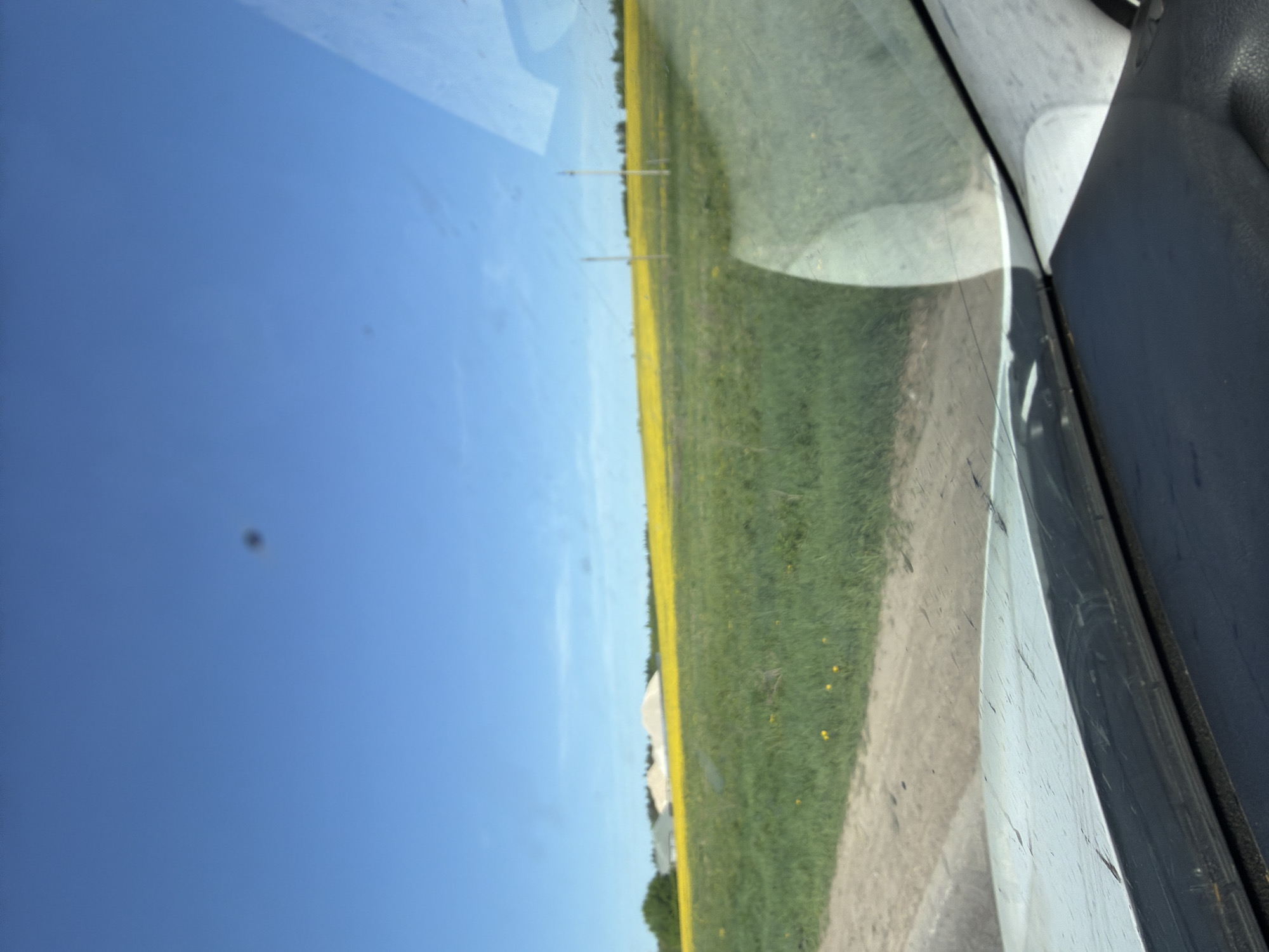 Rural landscape viewed from vehicle near Петровка, Russia