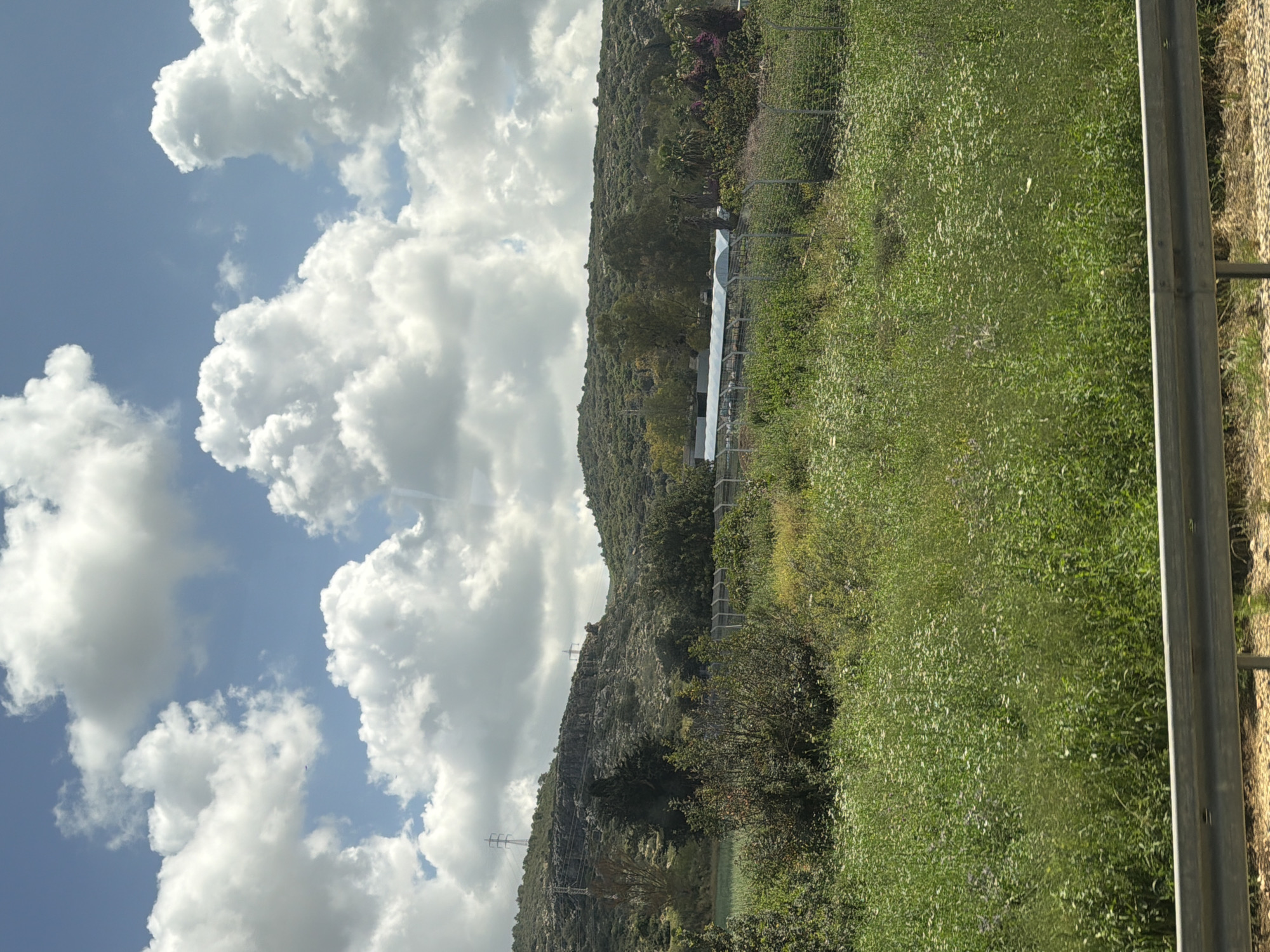 Partly cloudy morning landscape observed in Hof HaCarmel, Israel