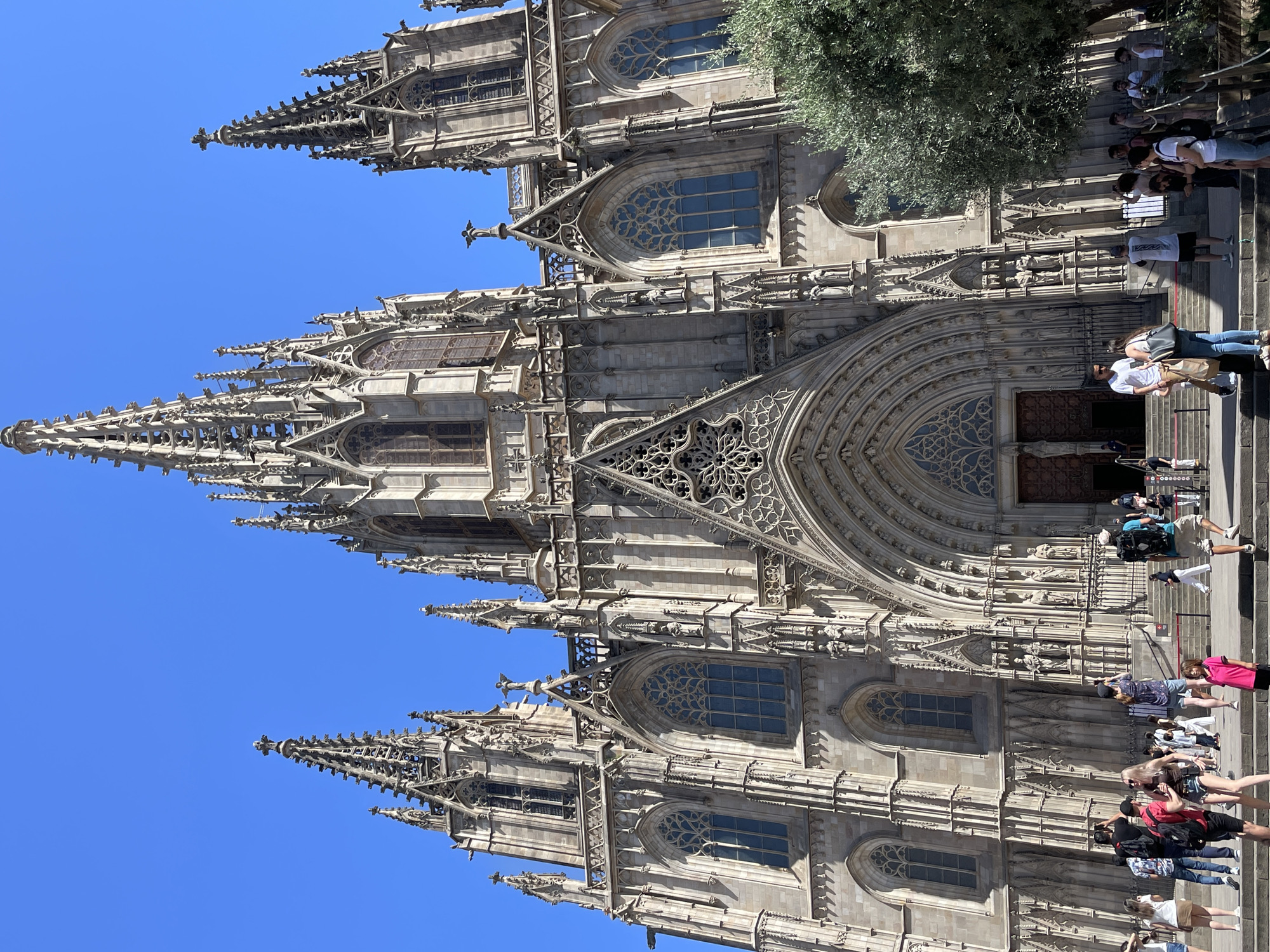 Barcelona's Gothic Quarter on a busy sunny afternoon