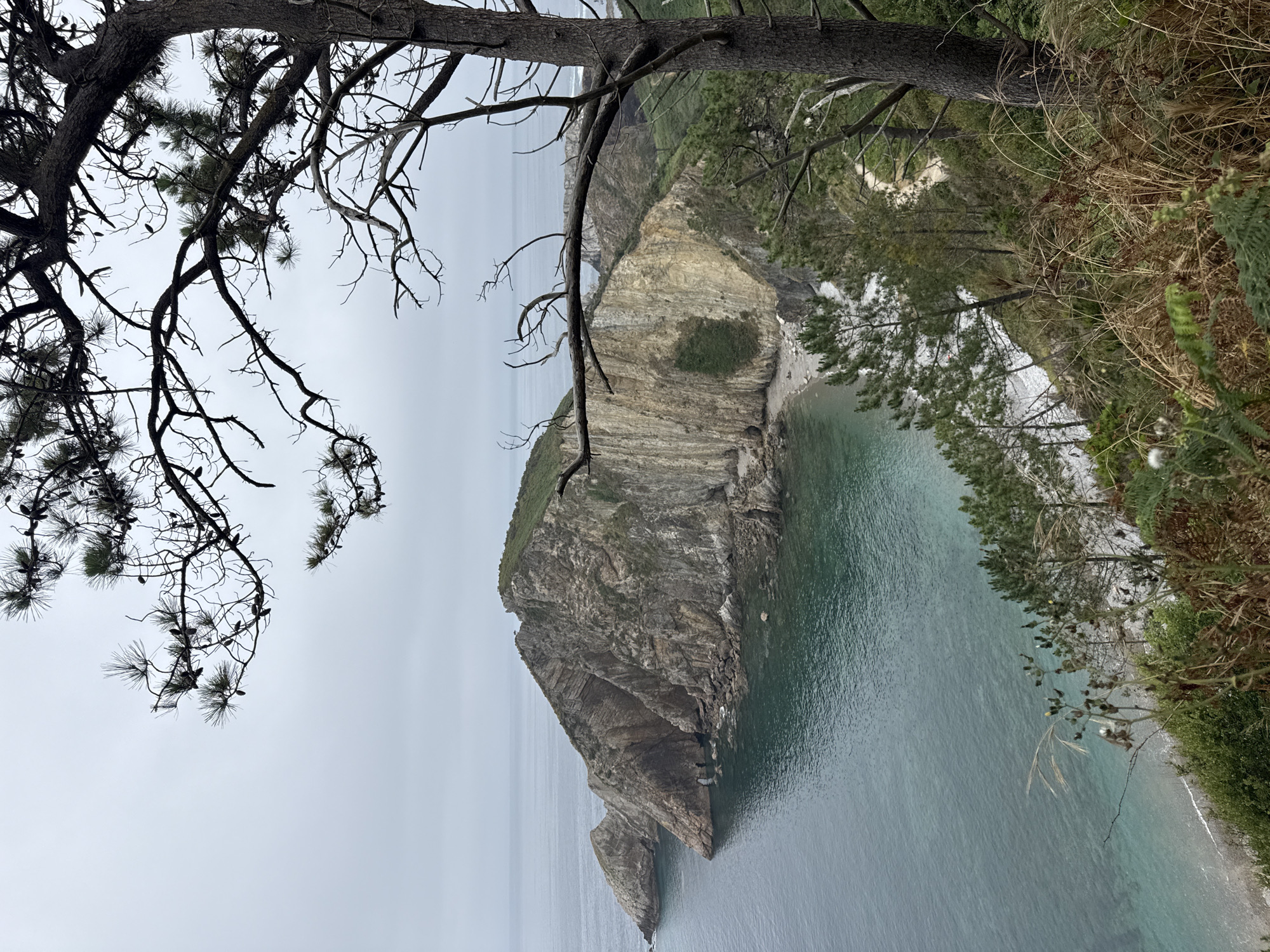 Rugged cliffside views along the Cudillero coast, Asturias