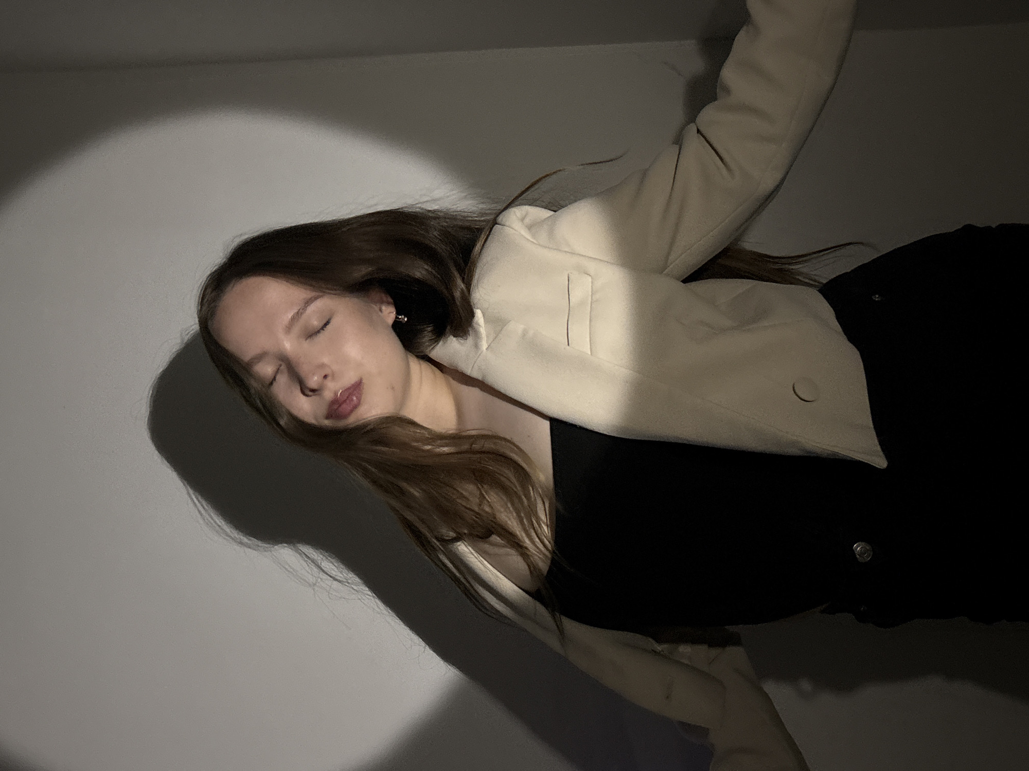 Woman photographed indoors in Chaikovsky, Russia