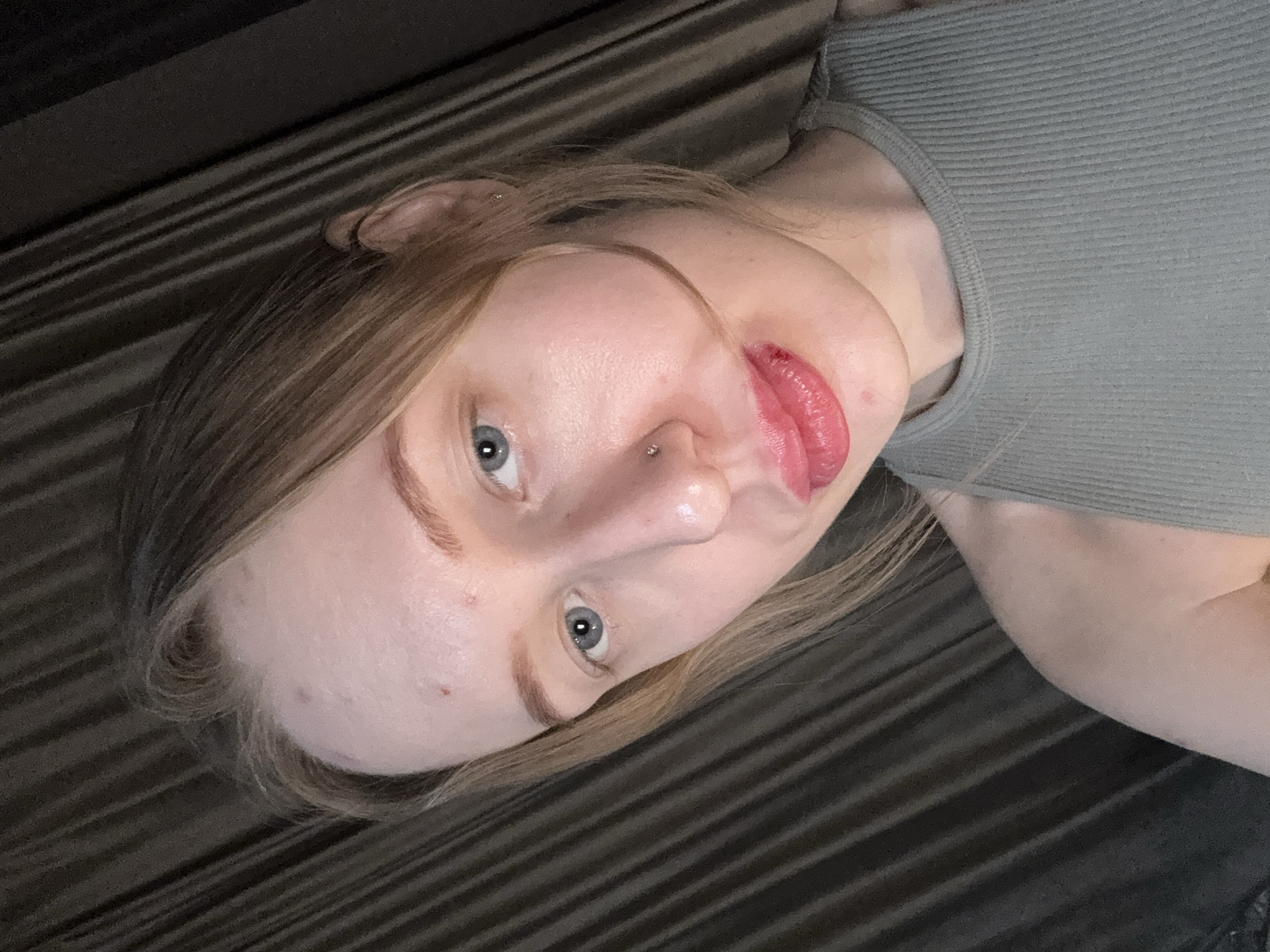 Person takes playful selfies in Rostov-on-Don