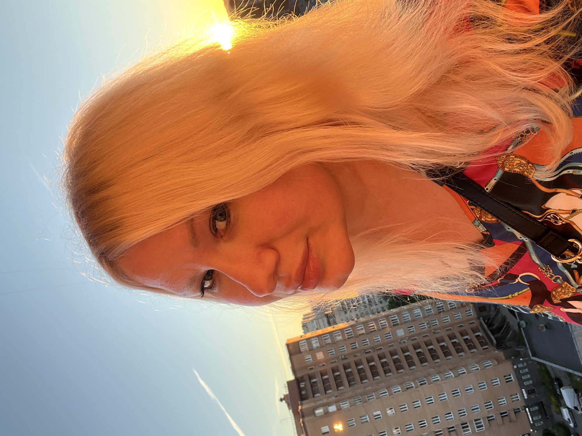 Golden hour in Sinyavino: streets, rooftops, and sunset skies