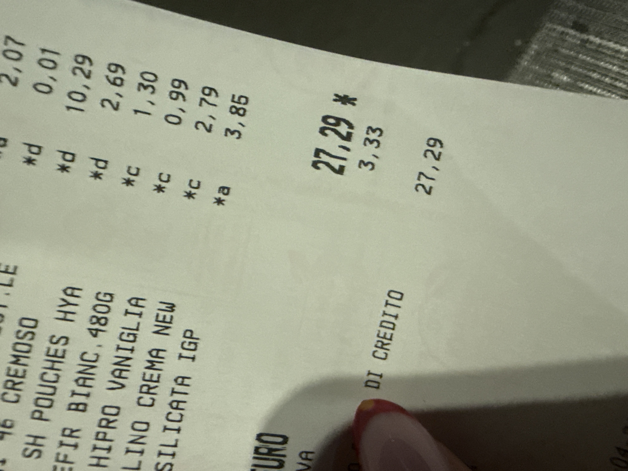 Evening grocery shopping trip completed at Milan supermarket