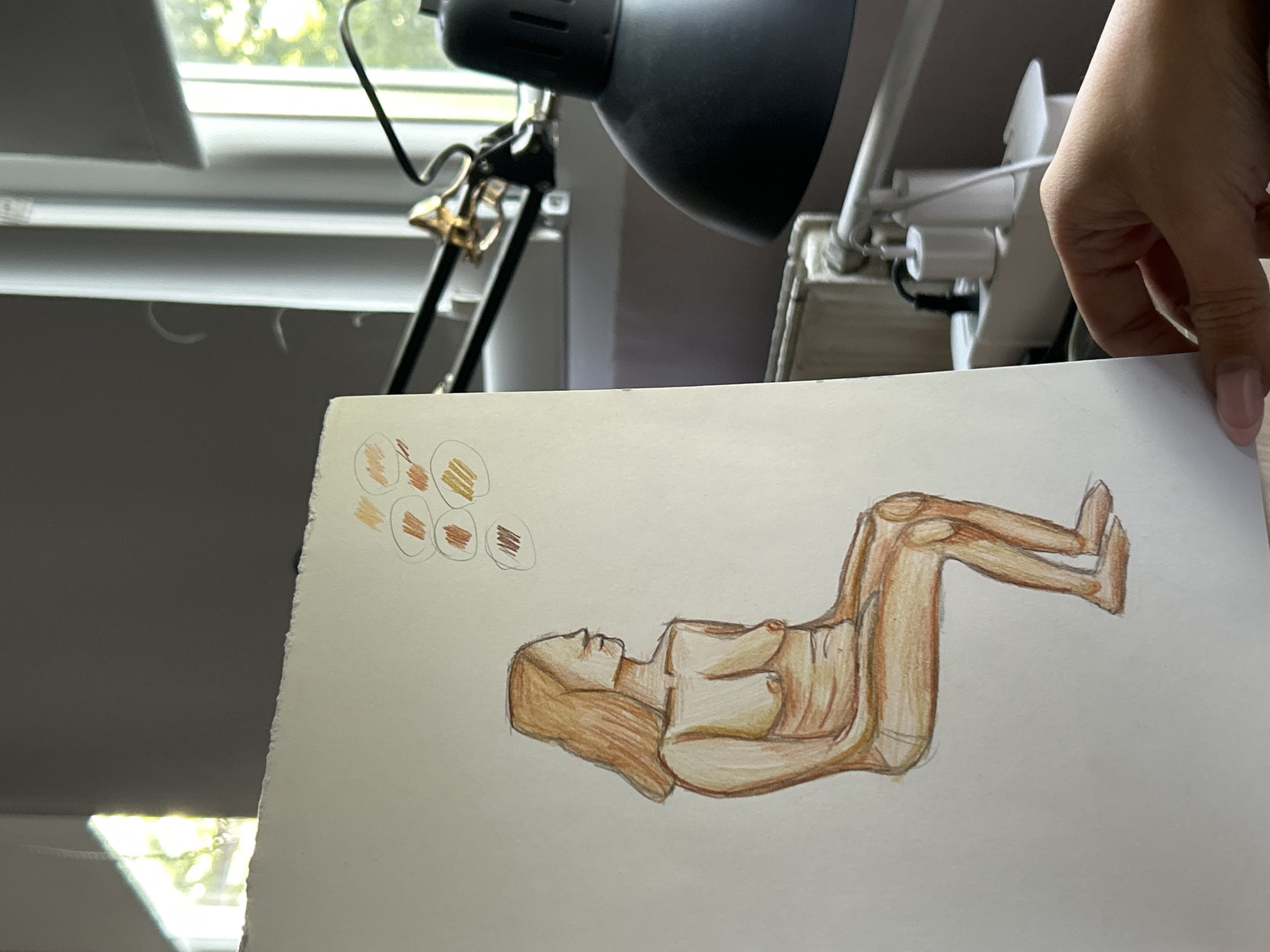Artist documents figure drawing session in Sofia studio