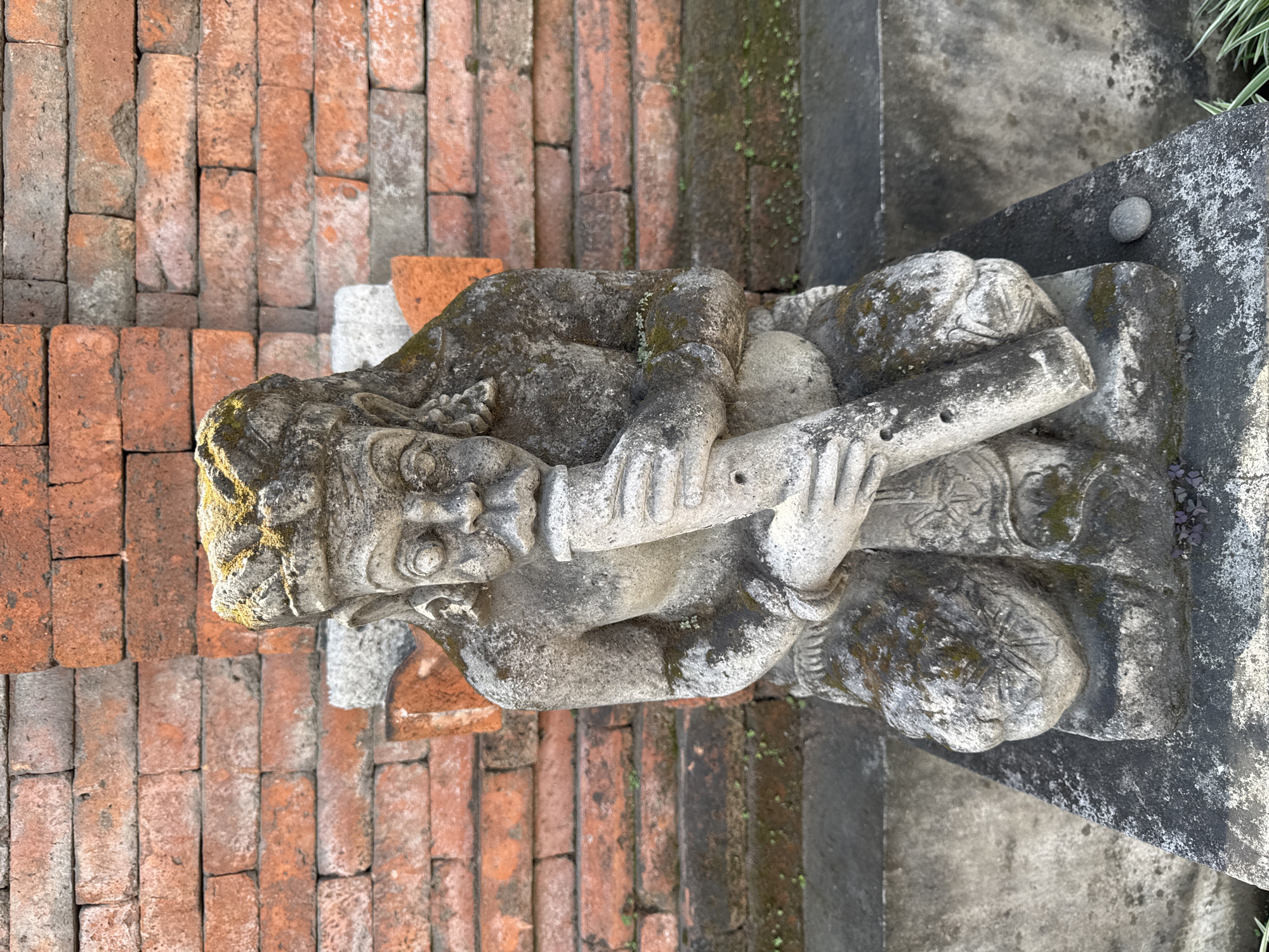 Ancient temple guardians documented at Balinese shrine in Tejakula