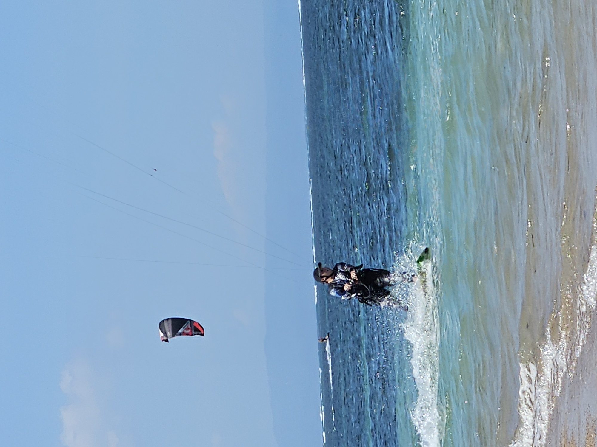 Morning kiteboarding sessions on Denpasar beach with ideal conditions