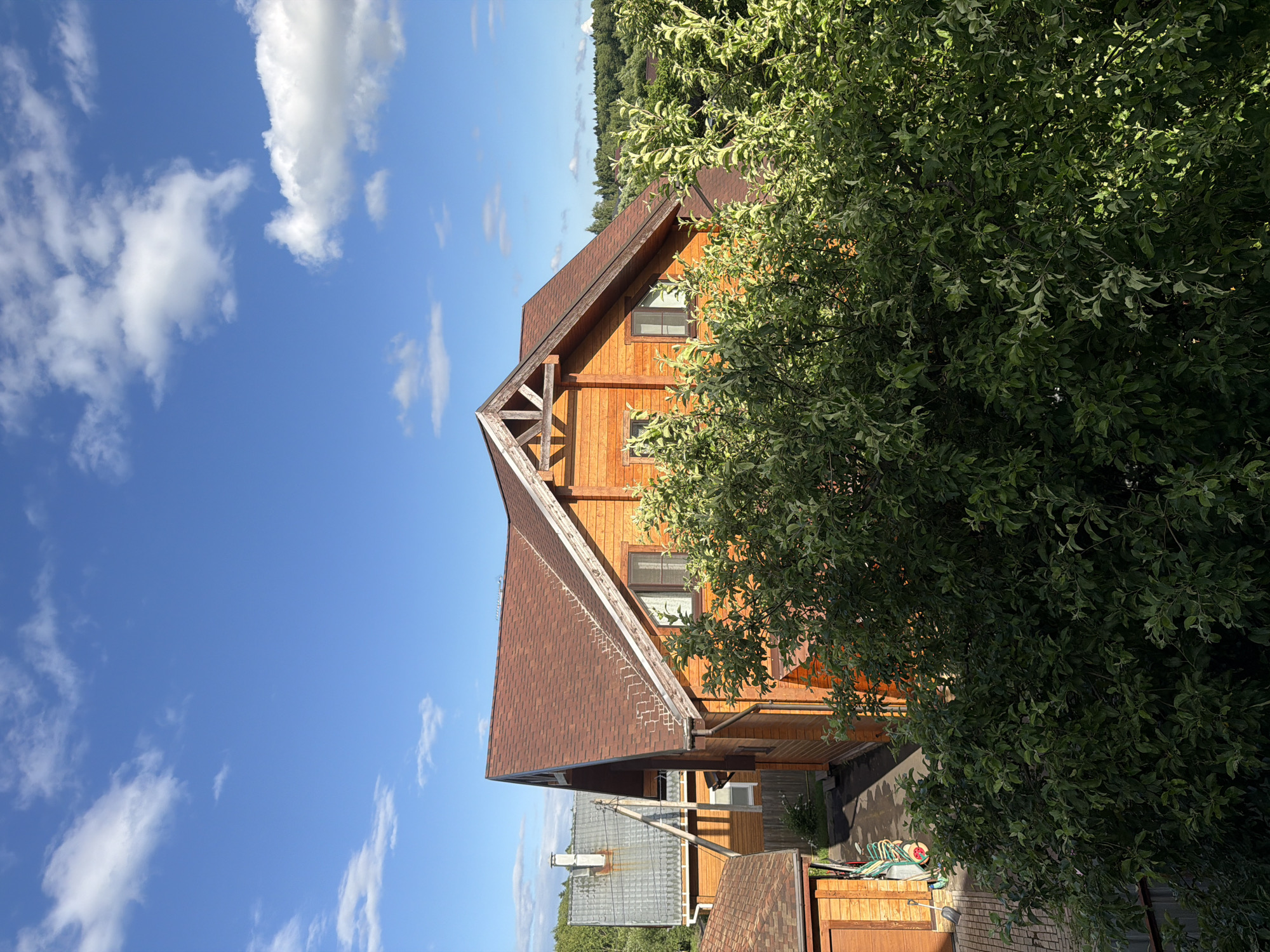 Wooden house exterior, Satino-Russkoe, Russia