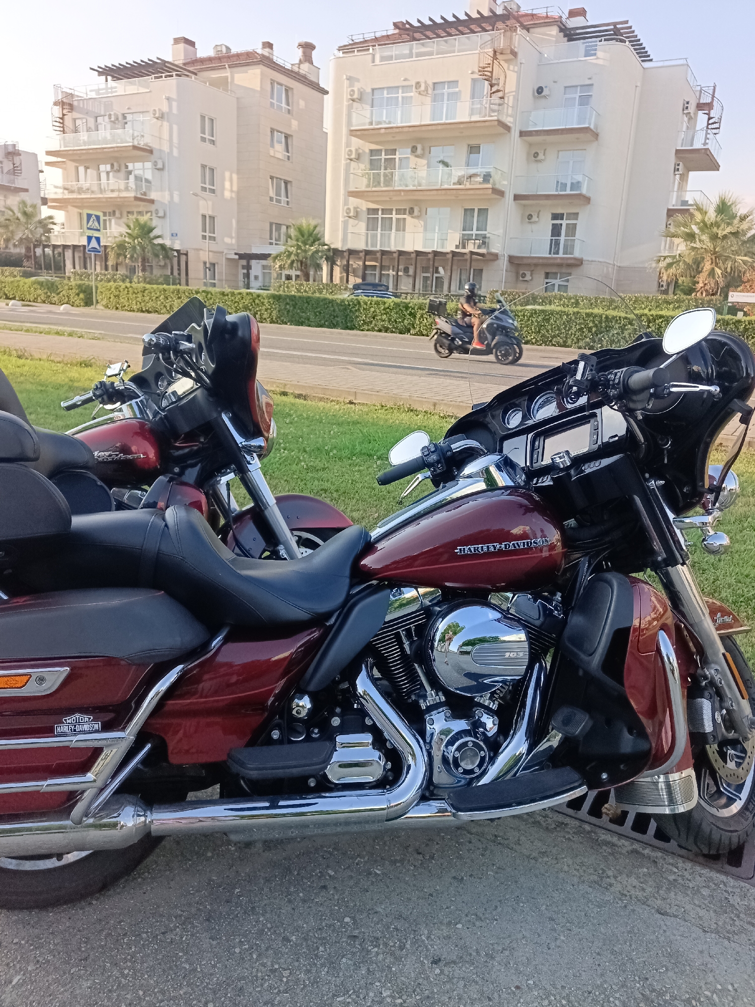 Motorcycles, scooters, and sport scenes around Sirius, Russia