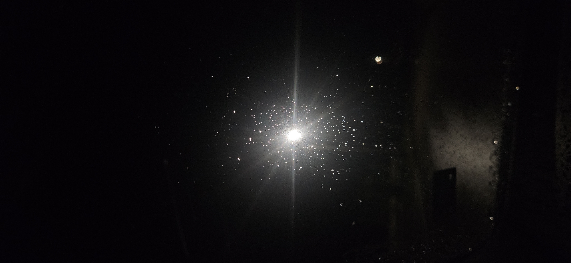Nighttime street light documented in Kostenets, Bulgaria