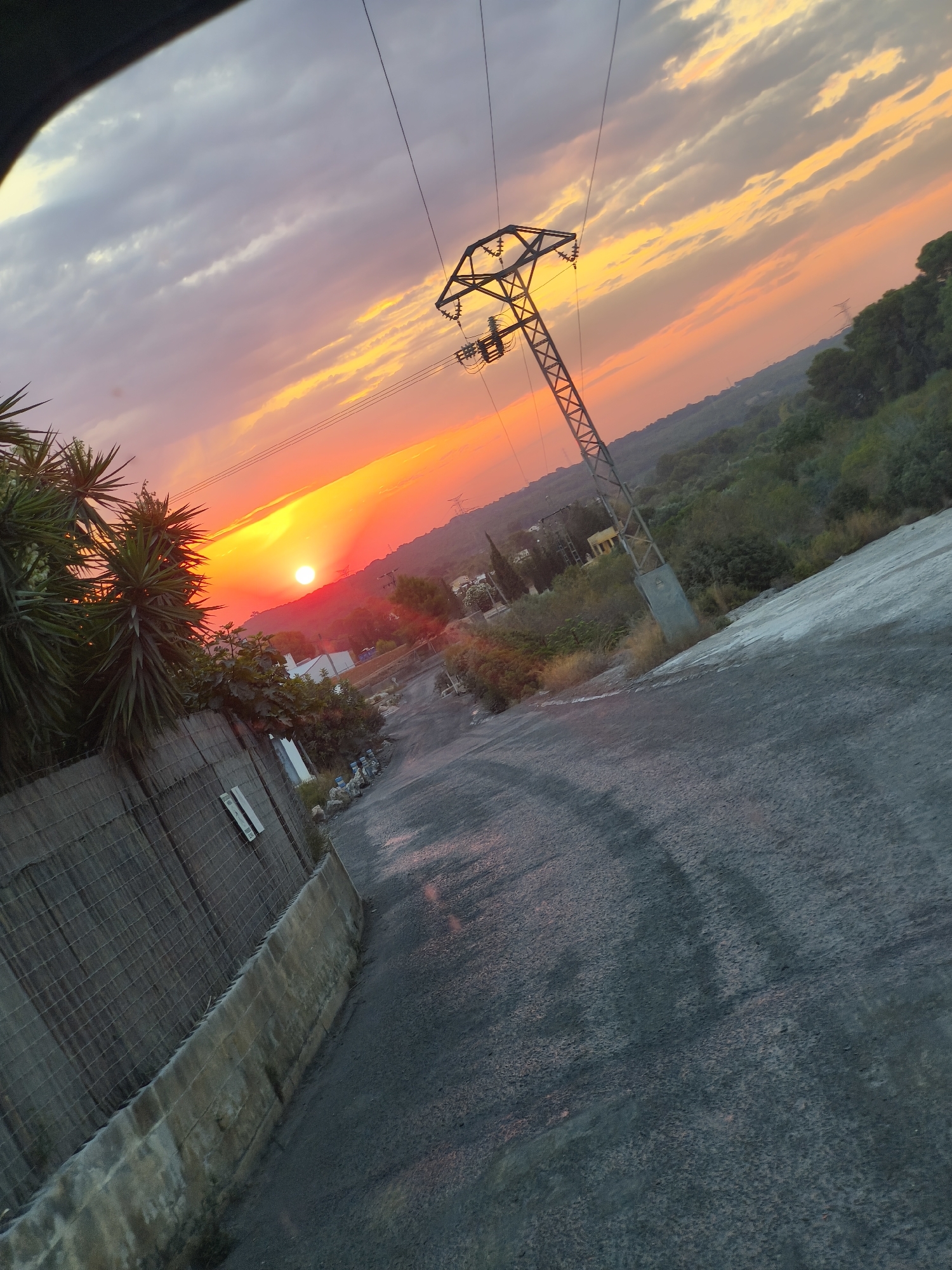 Vivid summer sunset over Riba-roja de Túria, multiple angles