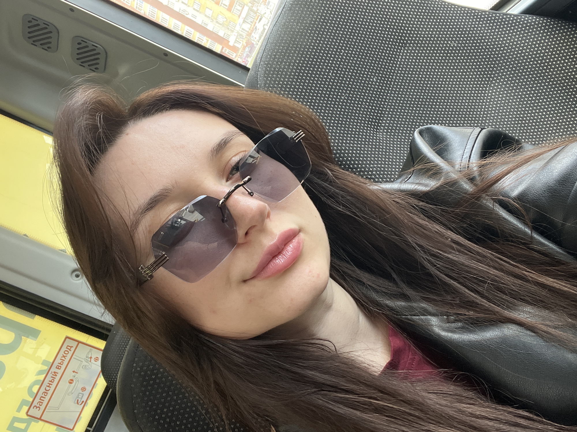 Woman observed riding public transit in Tyumen, Russia