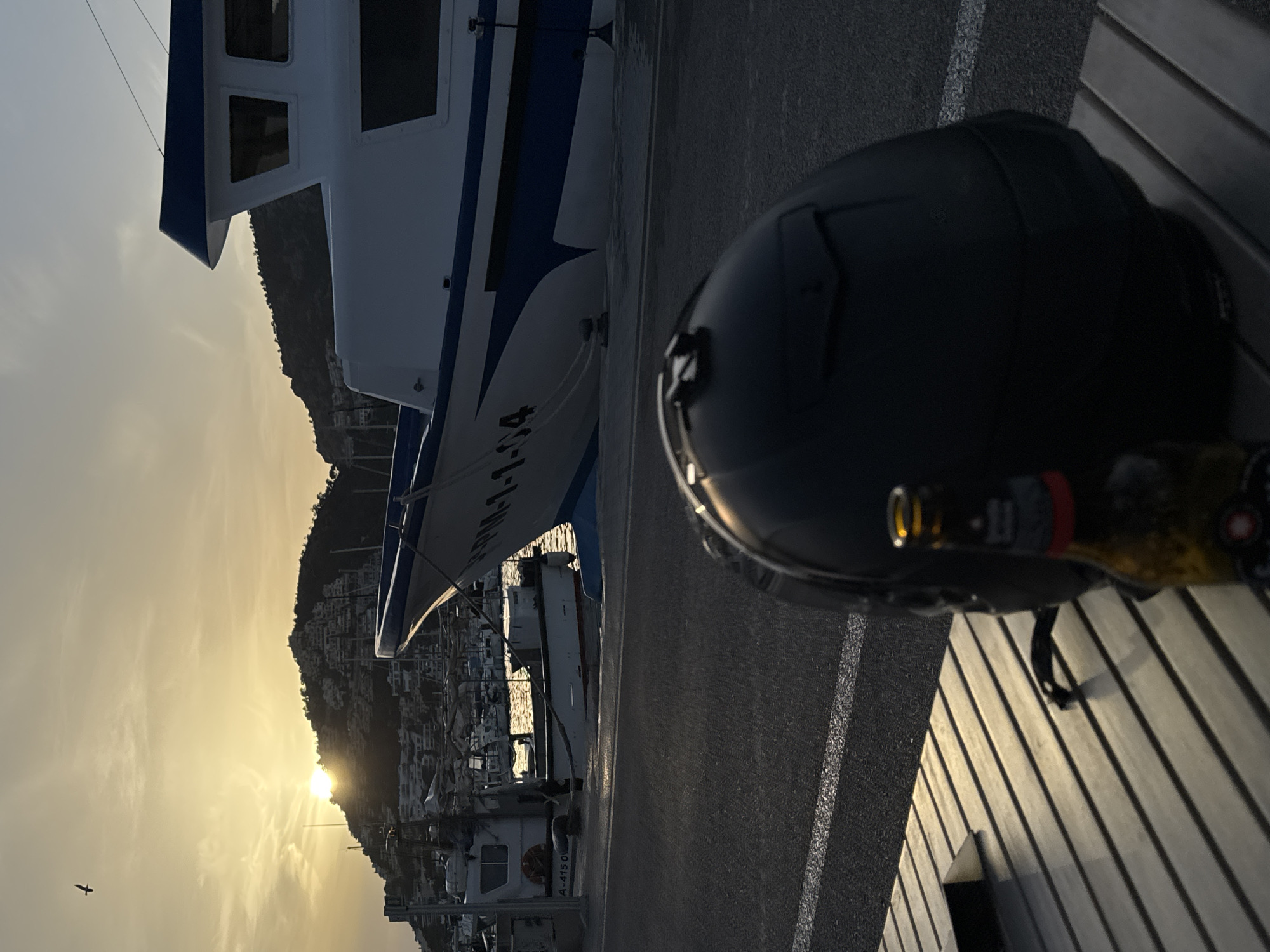Evening harbor scene captured in Andratx, Spain
