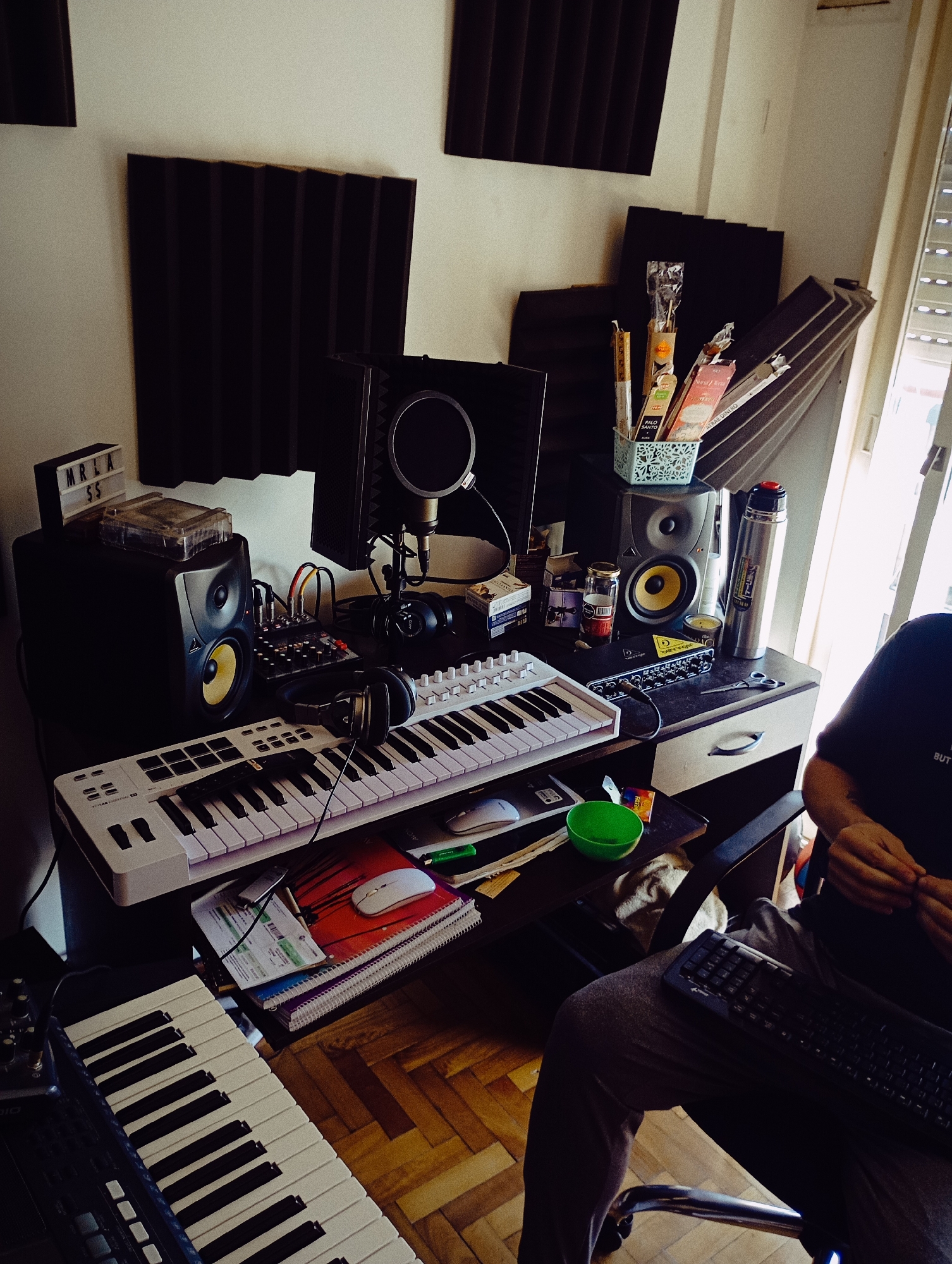 Home music studio documented in Buenos Aires high-rise