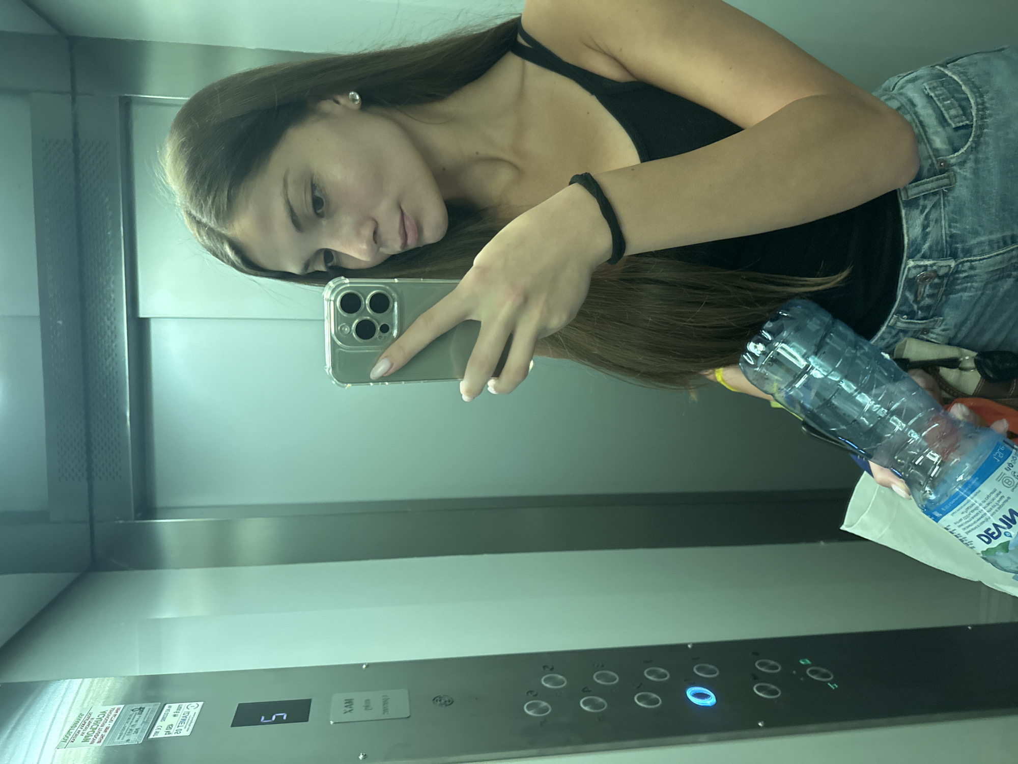 Elevator selfie in Burgas, Bulgaria.