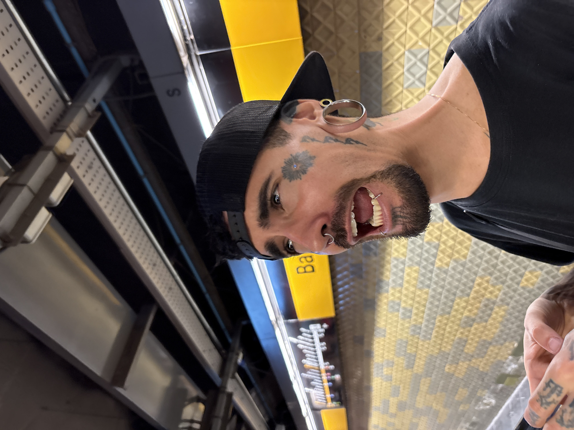 Evening commute and street life documented across Barcelona metro