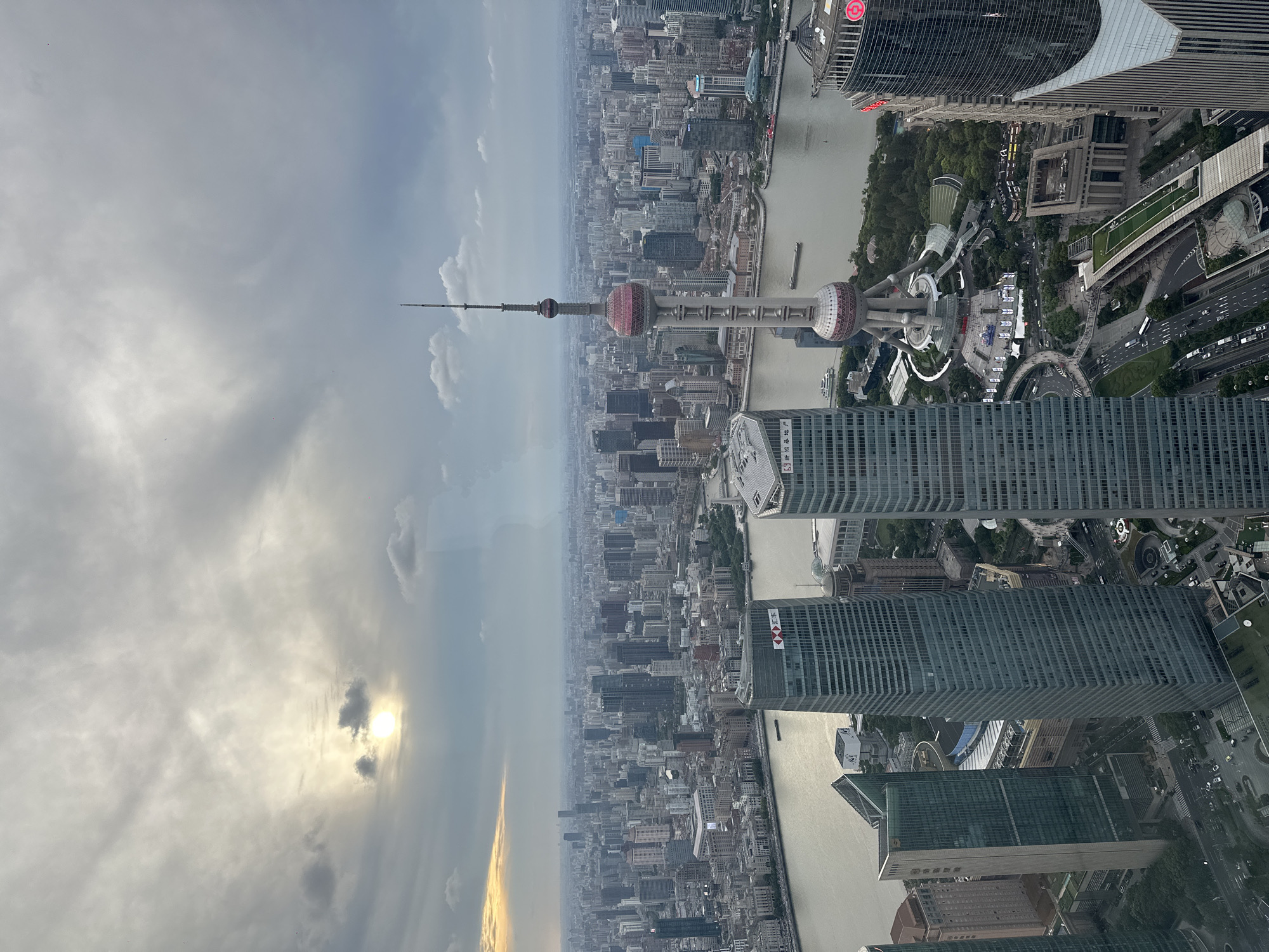 Pudong interiors and skyline, Grand Hyatt and beyond