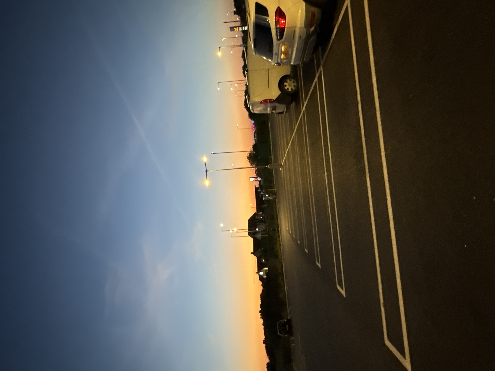 Twilight settles over Great Yarmouth on a July evening
