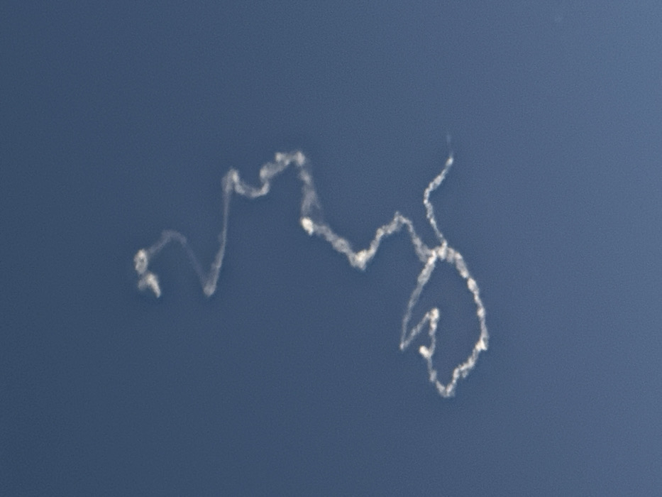 White trails spotted in Haifa sky during afternoon hours