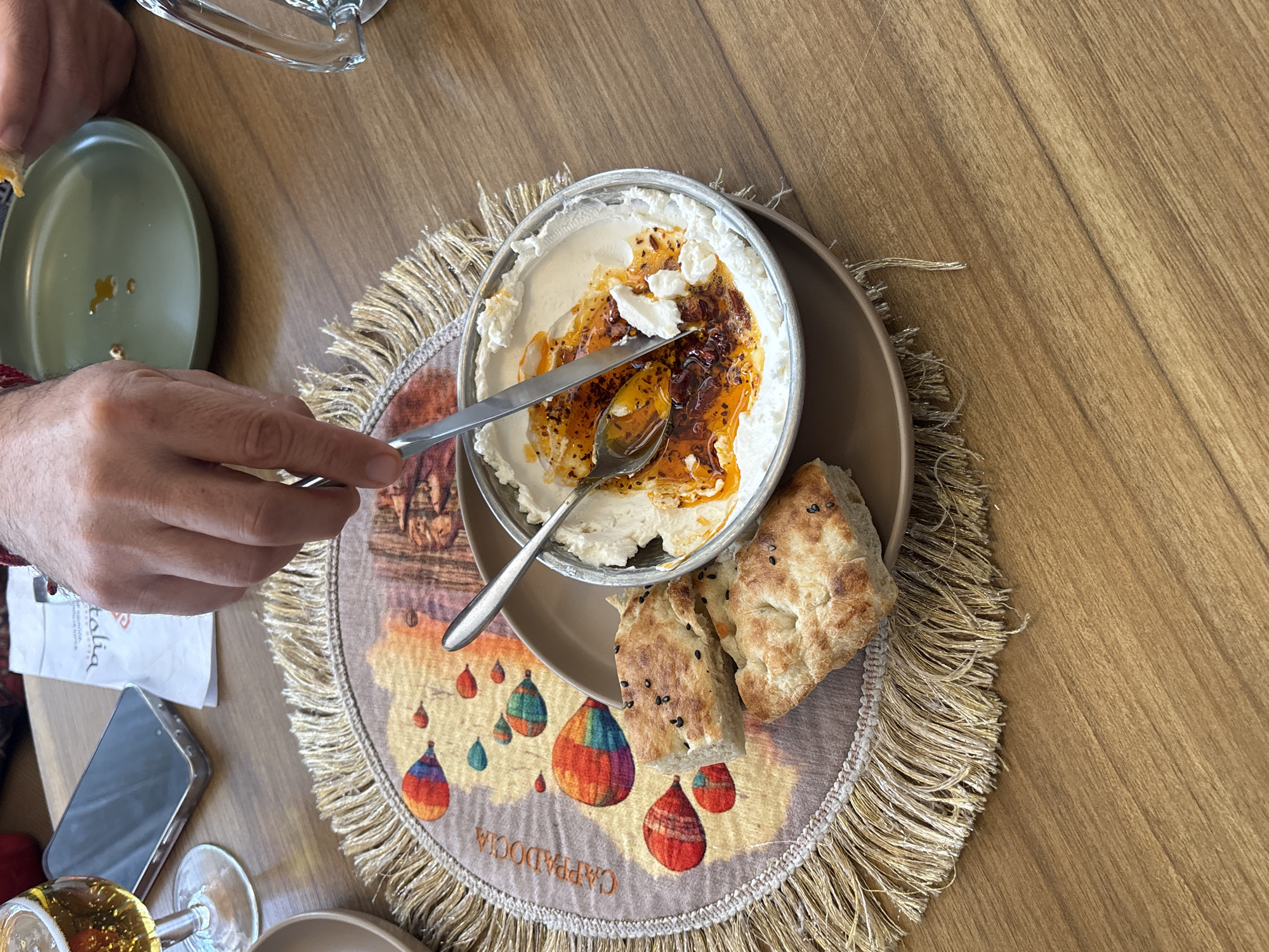 Turkish restaurant dining experience documented in Puebla, Mexico