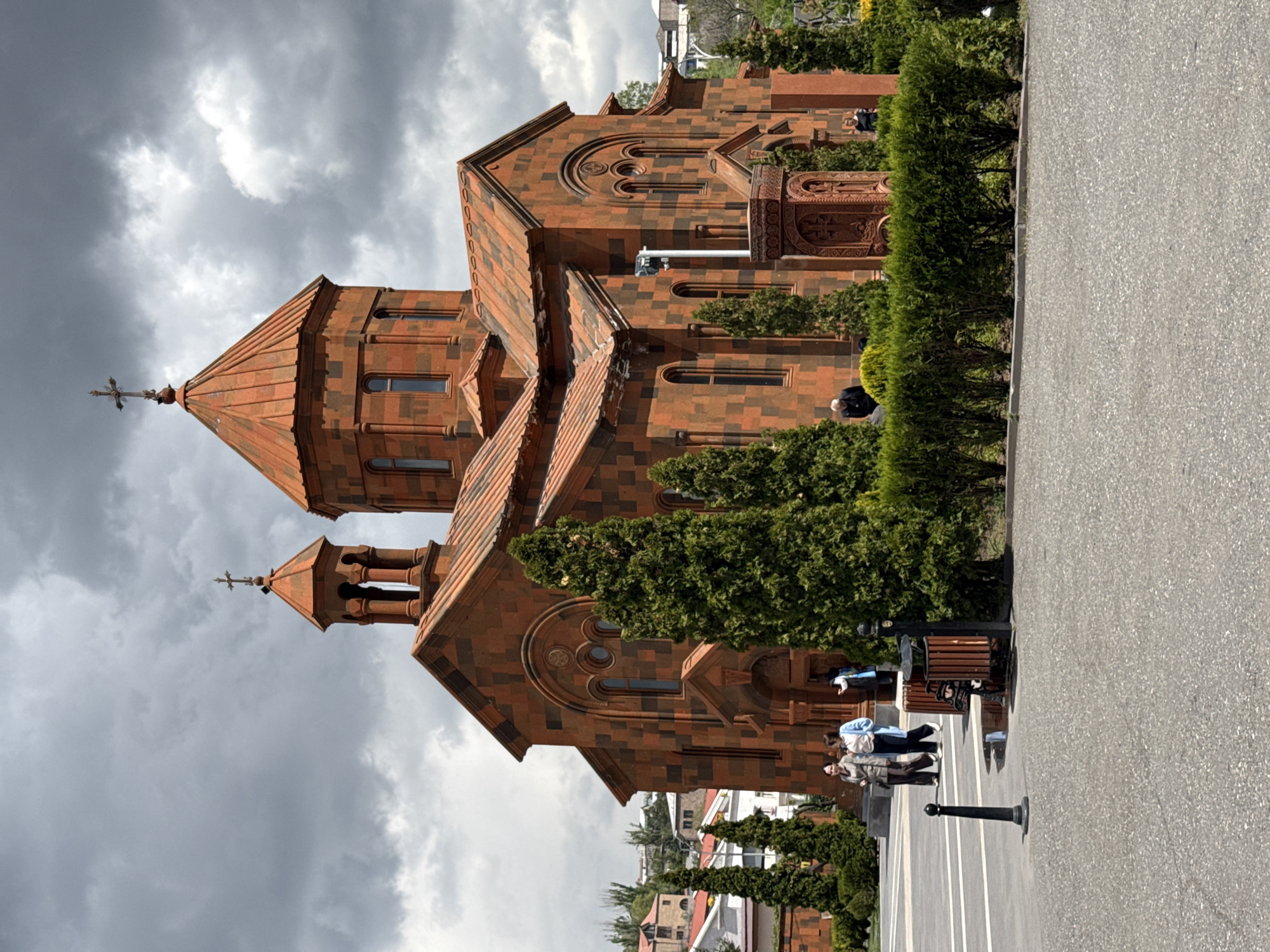 Saint Anna Church documented in Yerevan during cloudy day