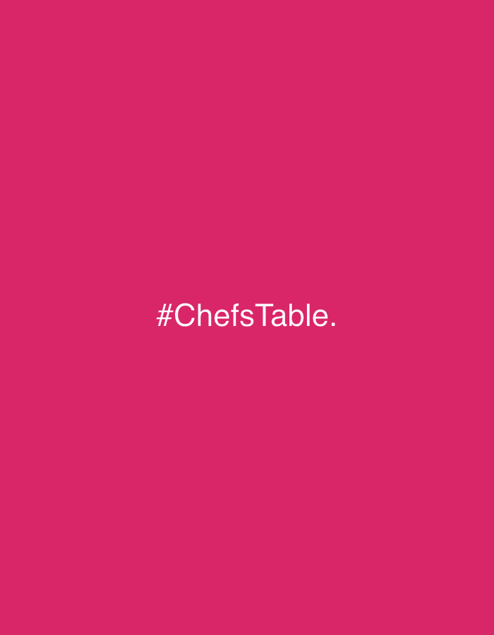 #ChefsTable hashtag display captured in Sofia