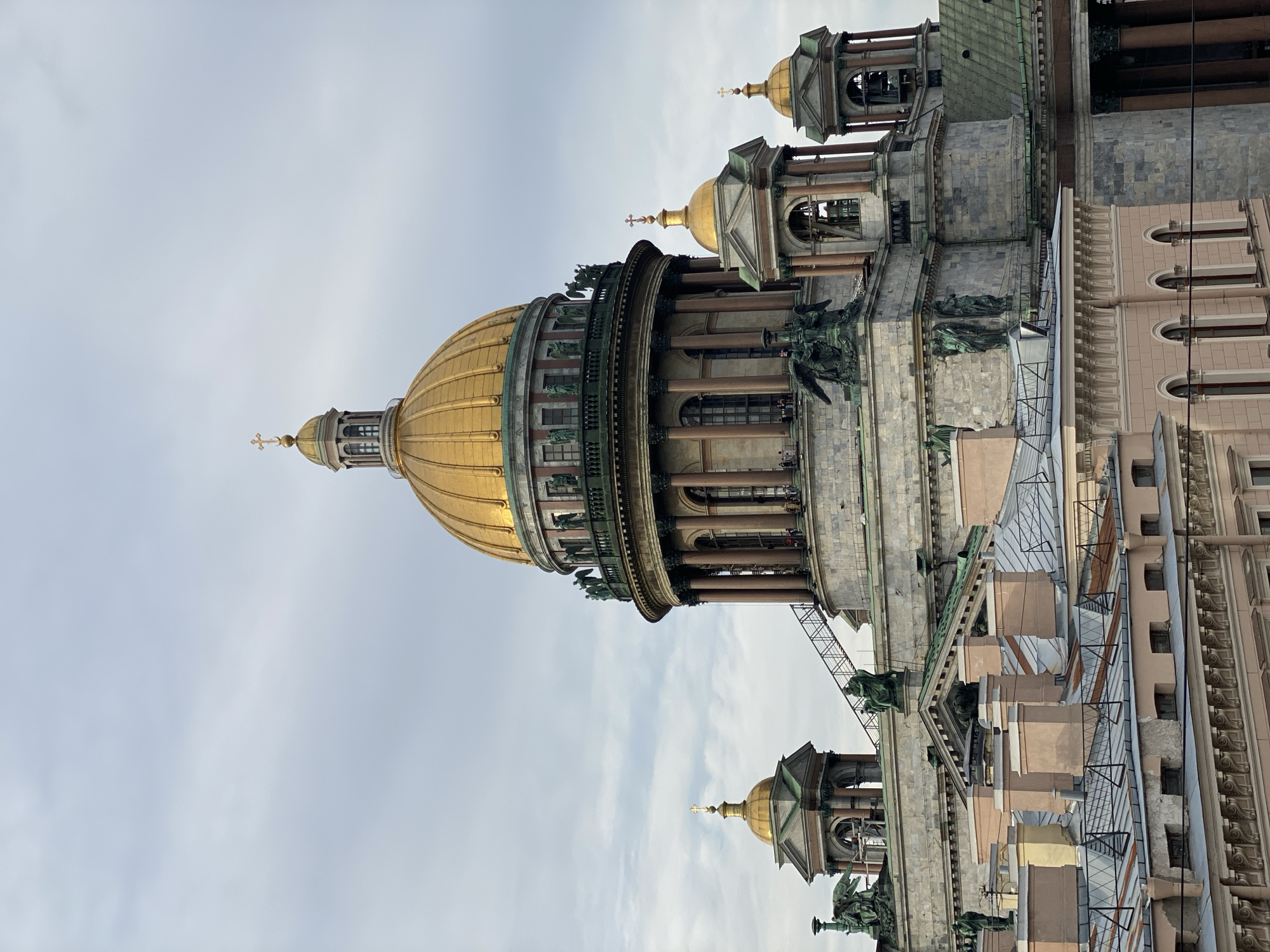 Rooftop drinks with St. Isaac's Cathedral as the backdrop