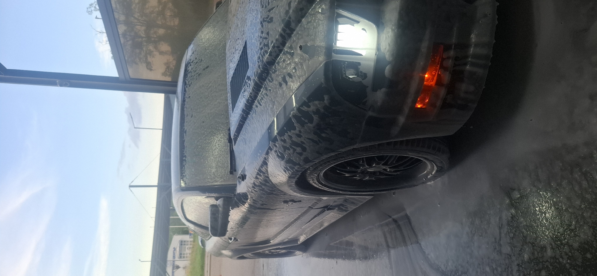 Vehicles undergo washing at facility June 3rd afternoon