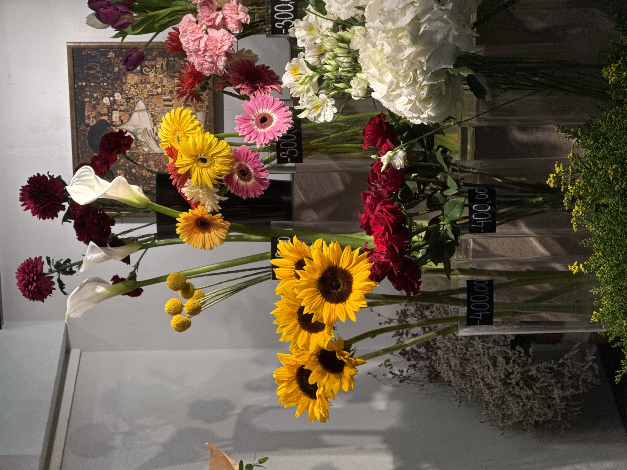 Belgrade flower shop displays spring bouquets and arrangements