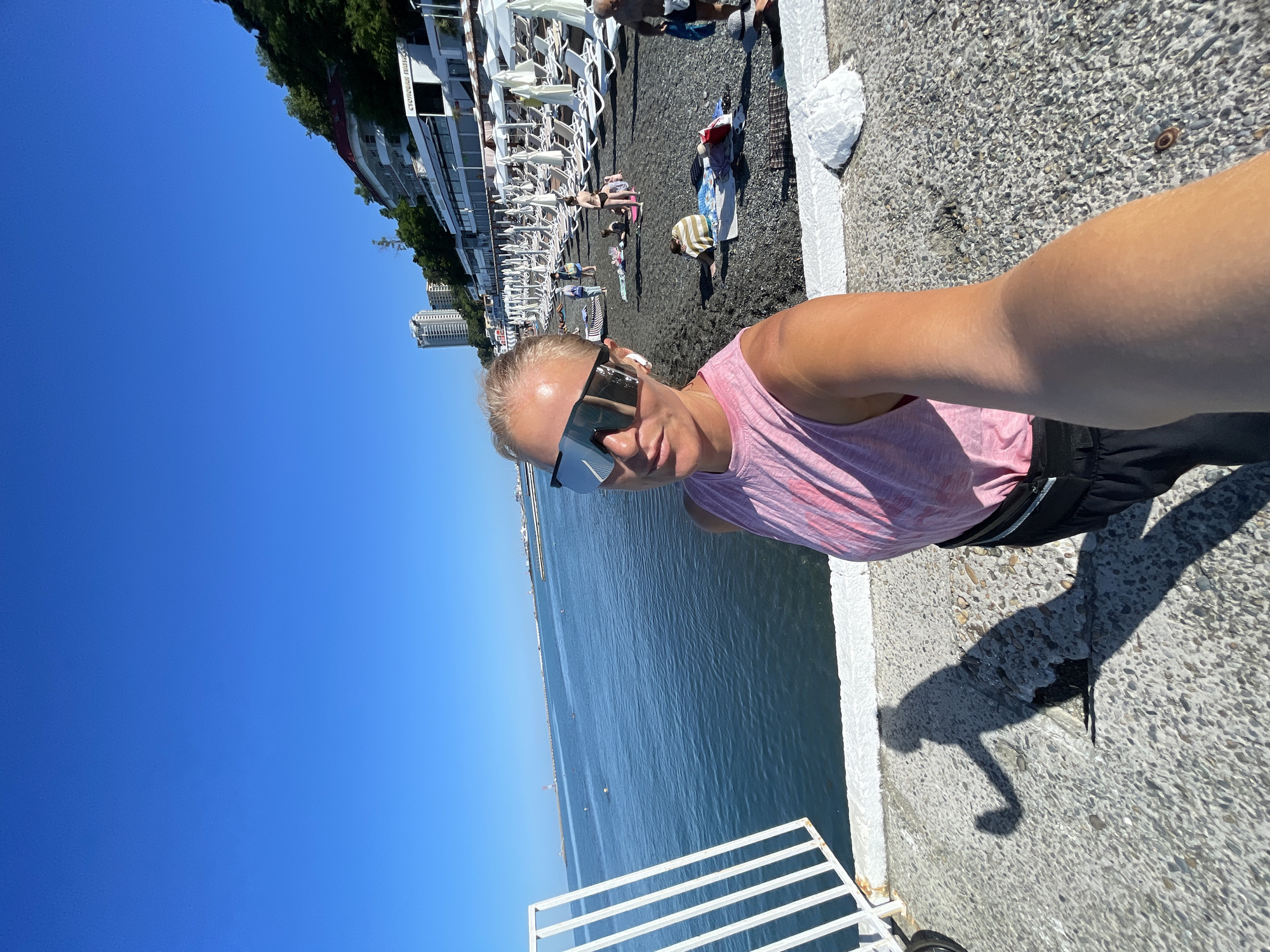 Lazy summer morning along the Sochi beachfront