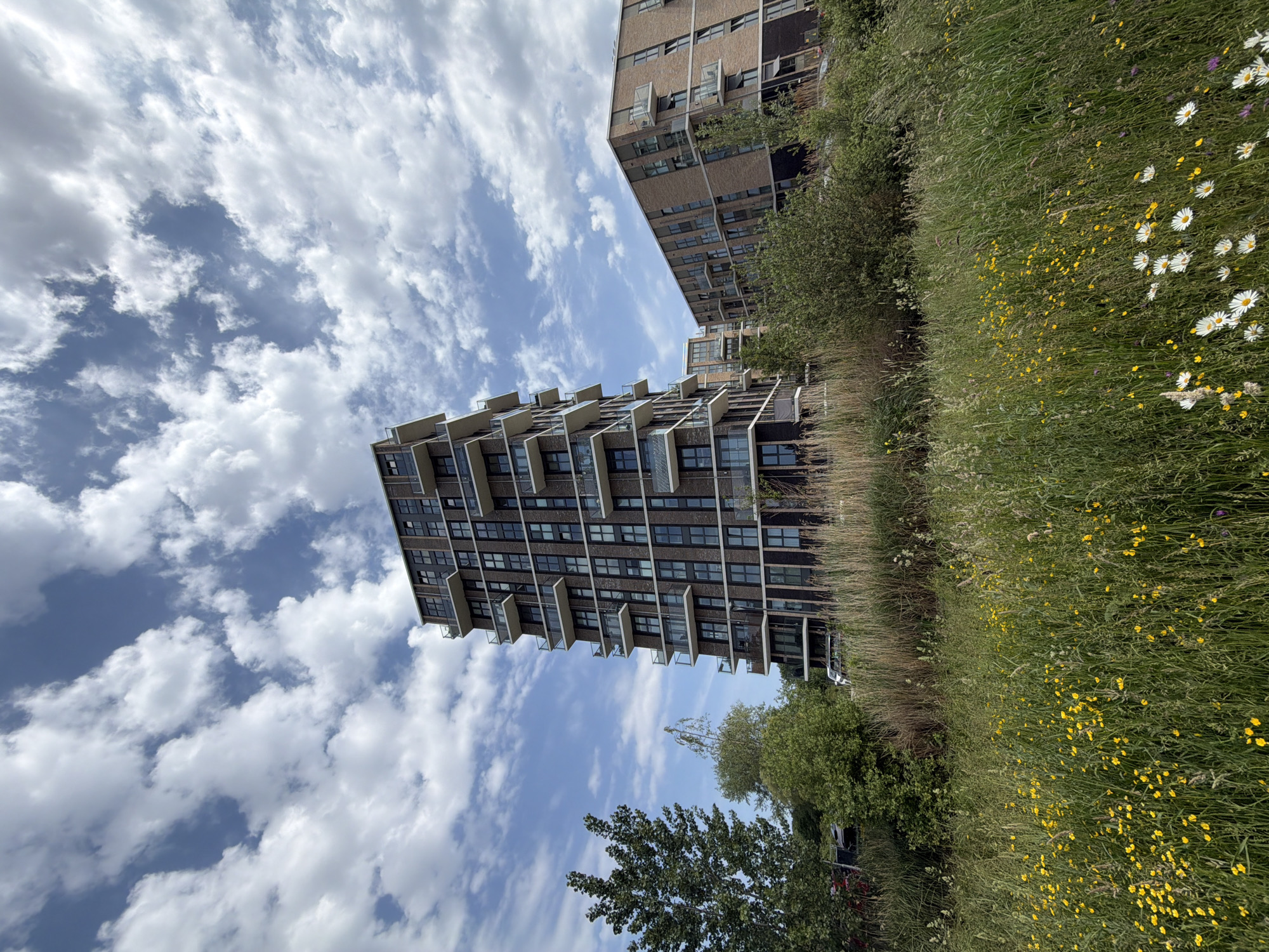 Apartment buildings and green spaces documented in Rijswijk