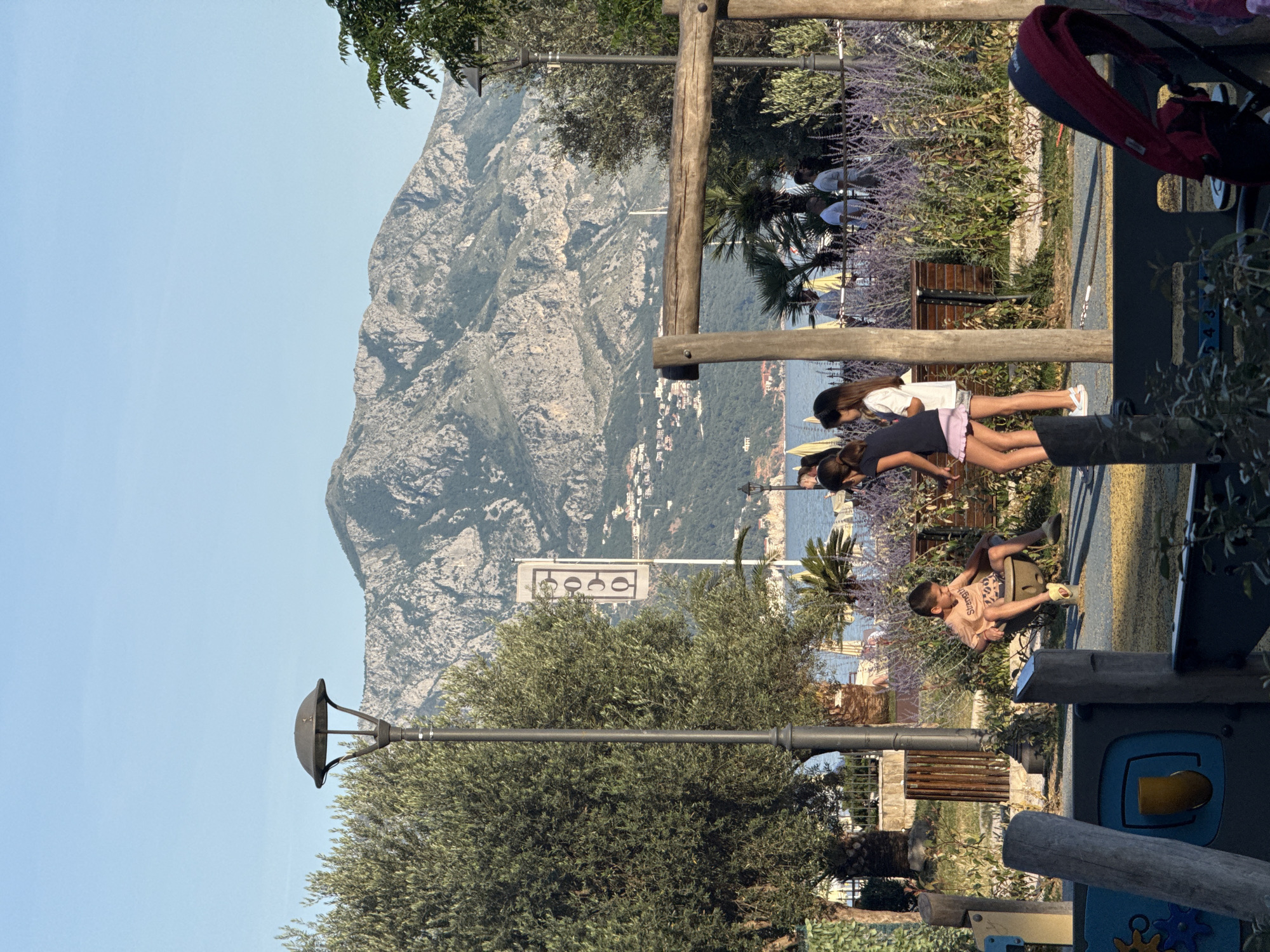 Family documents afternoon outing in coastal Budva Montenegro