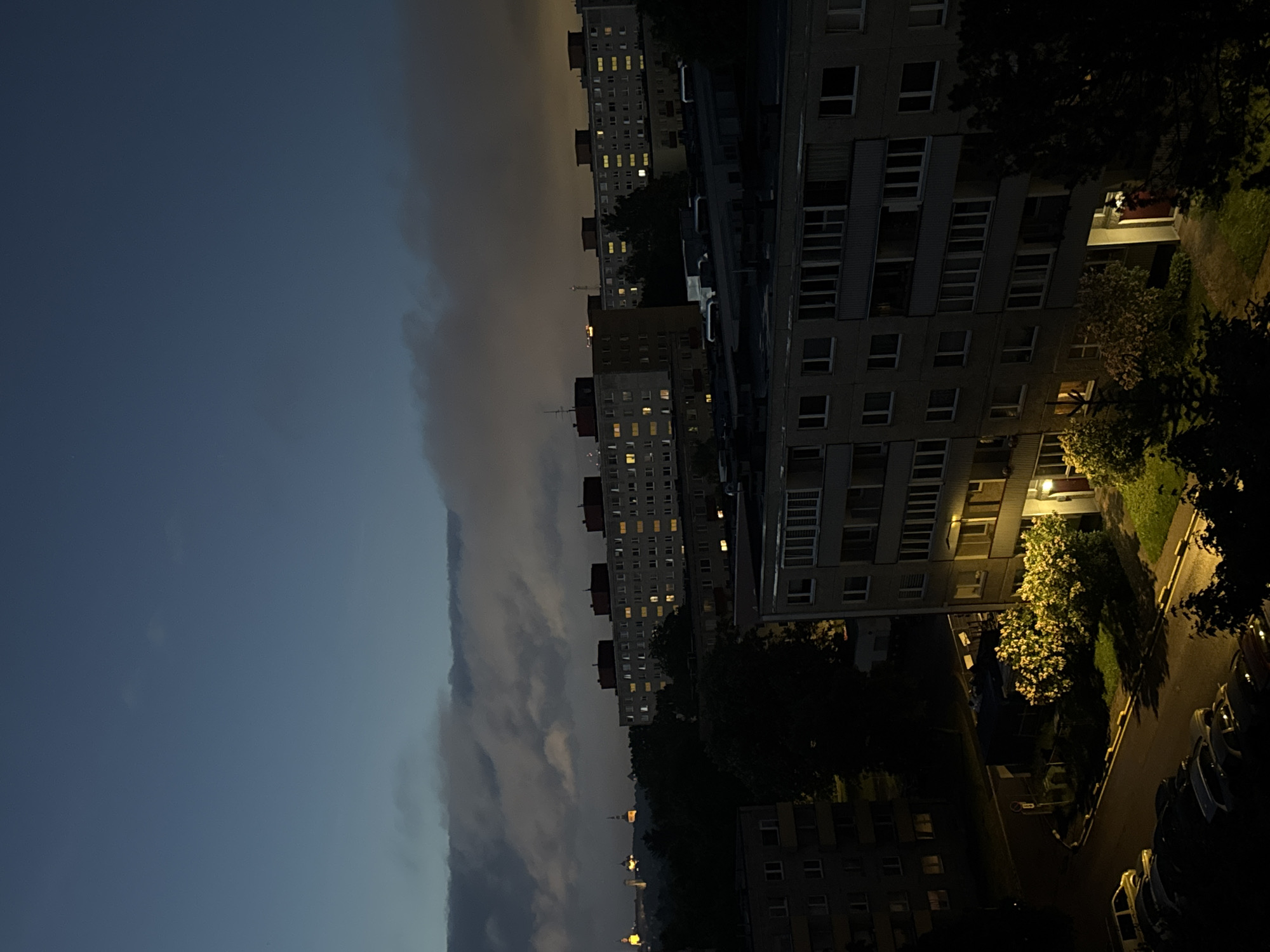 Twilight photography session captures residential Tallinn during evening hours