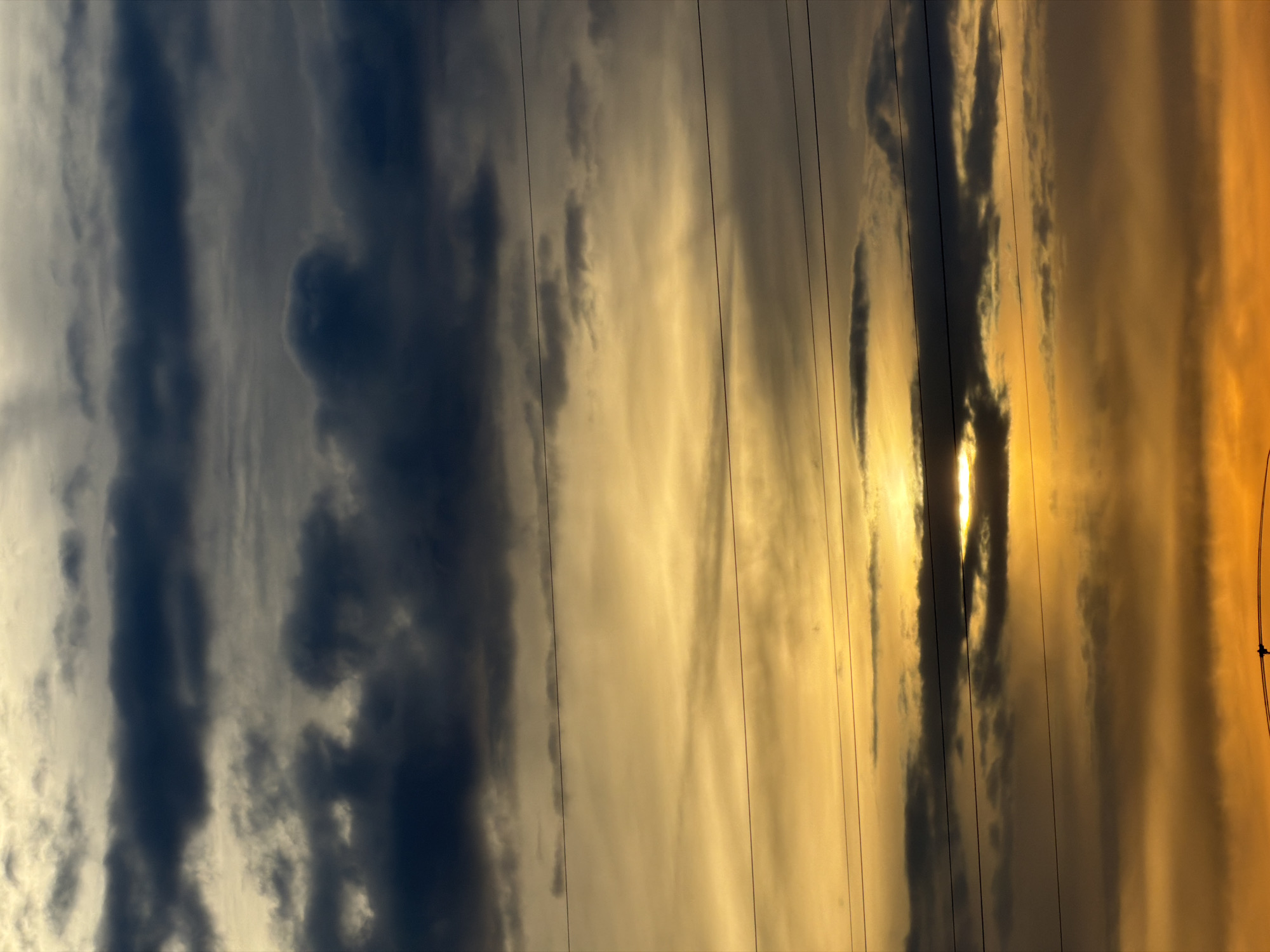 Dramatic sunset with colorful clouds observed in Esch-sur-Alzette