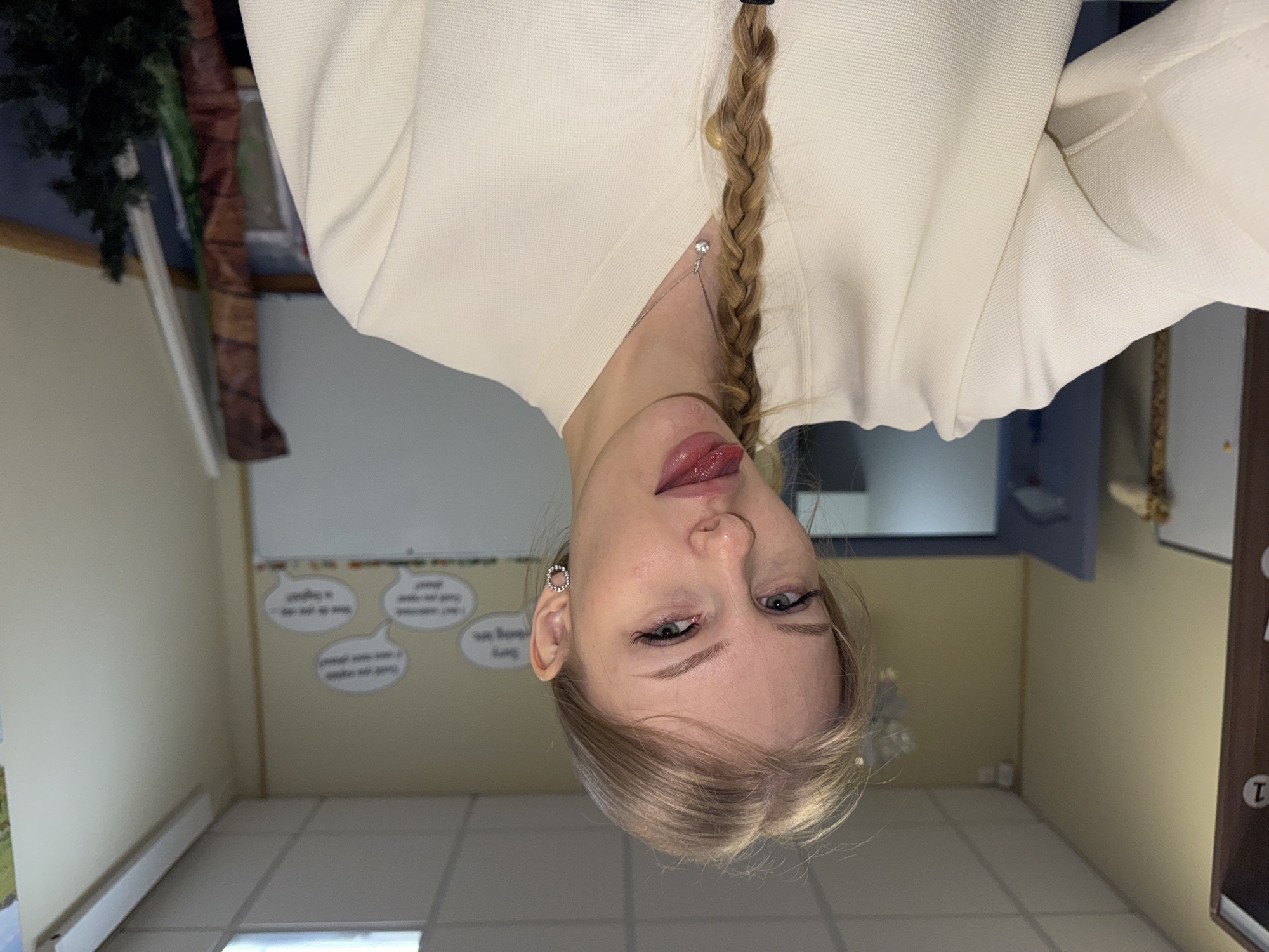 Woman photographed multiple times in early morning Perm session
