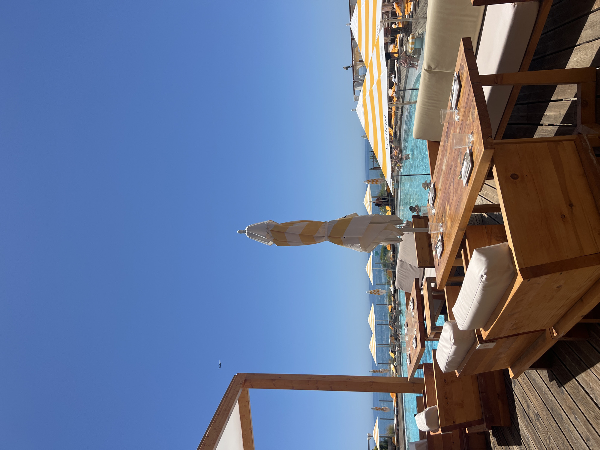 Lunch on a sun-drenched ocean-view terrace in Almancil