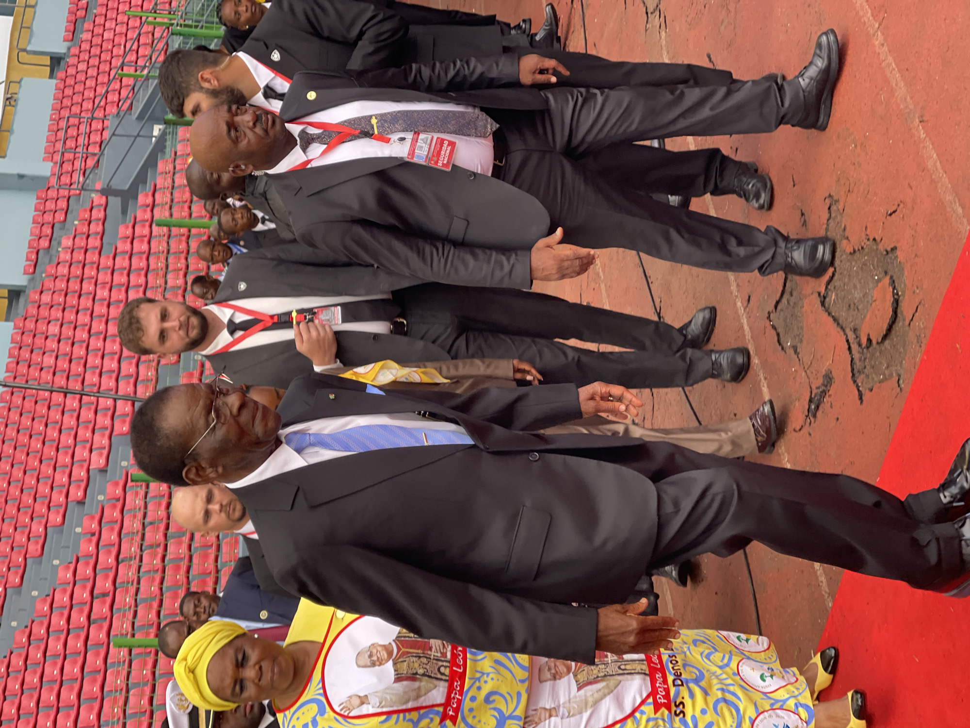 Catholic bishops lead formal procession at Malabo stadium