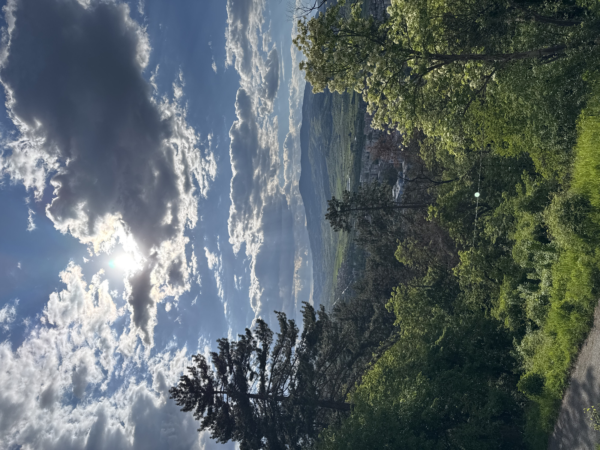 Elevated panoramic view captured of Kyustendil, Bulgaria cityscape