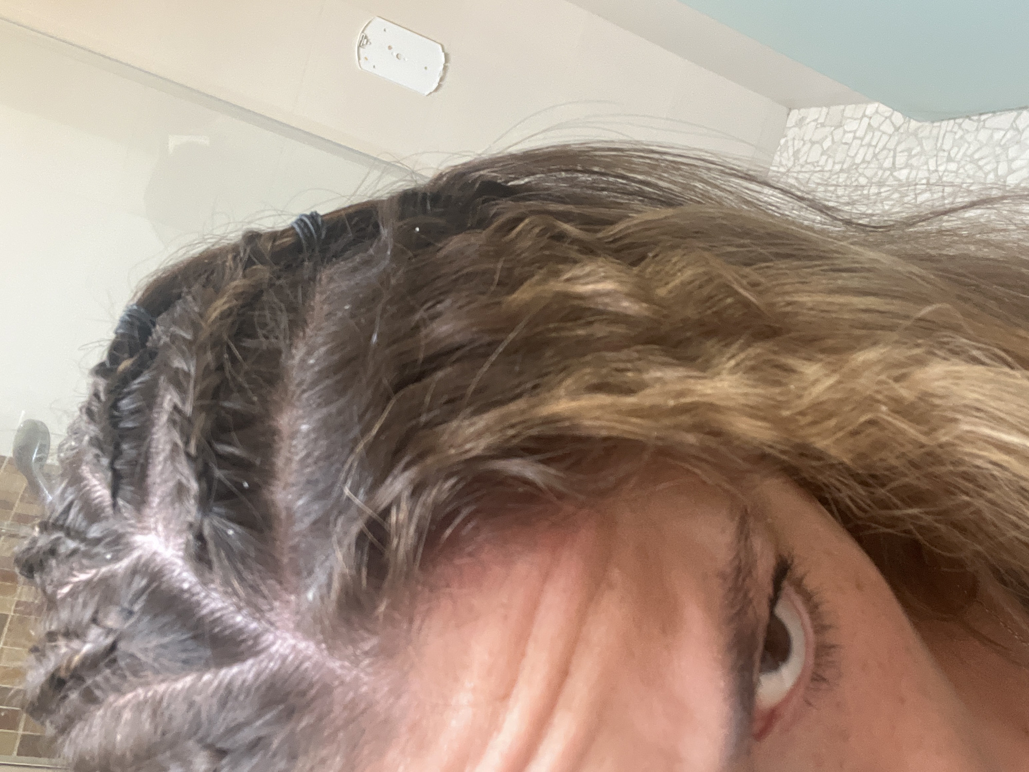 Portrait captured in San Bernardino Tlaxcalancingo shows braided hairstyle
