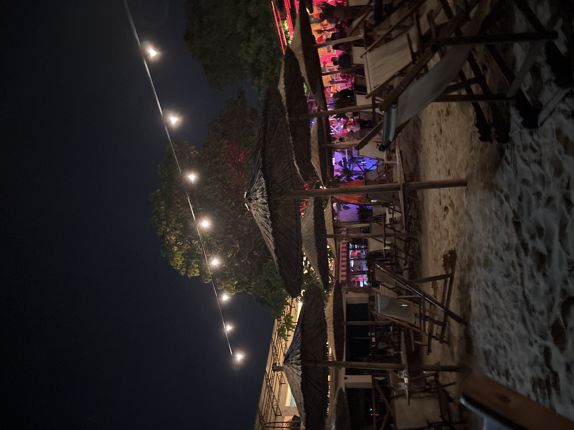 Evening beach gathering documented at Varna coastal restaurant