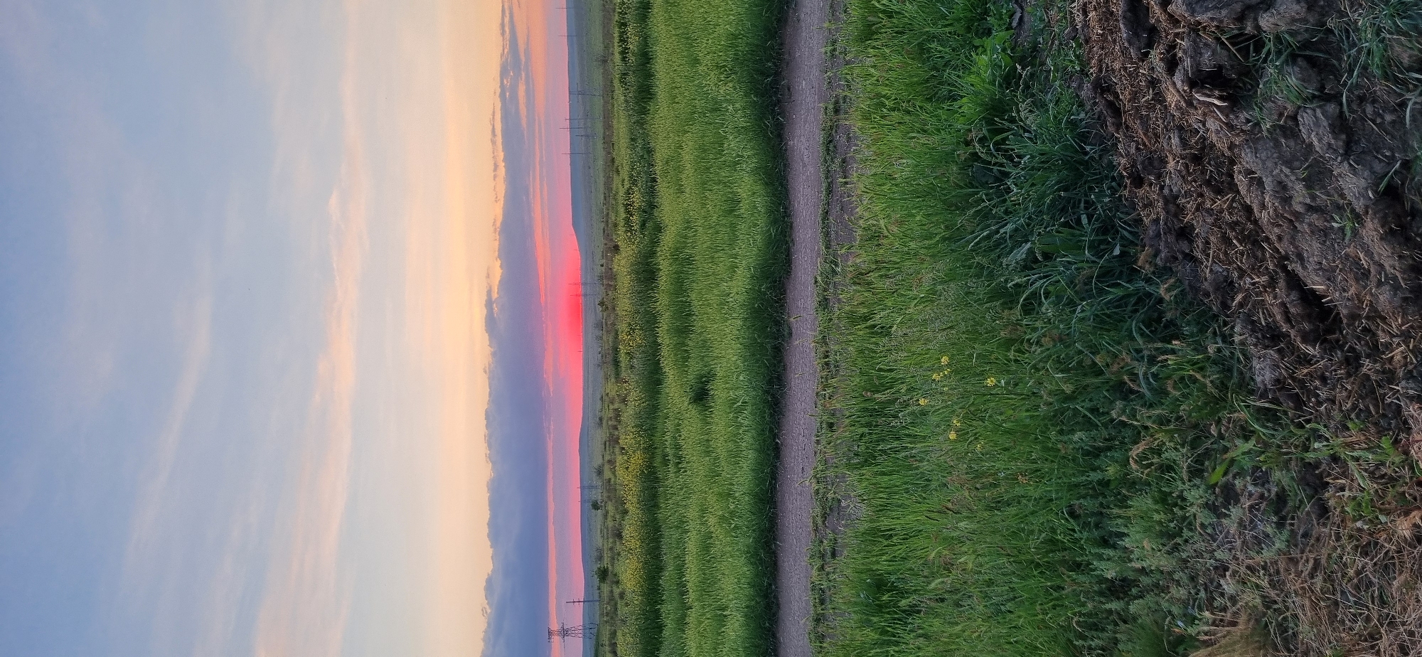 Evening sunset and daily life captured in Blizhnee, Ukraine