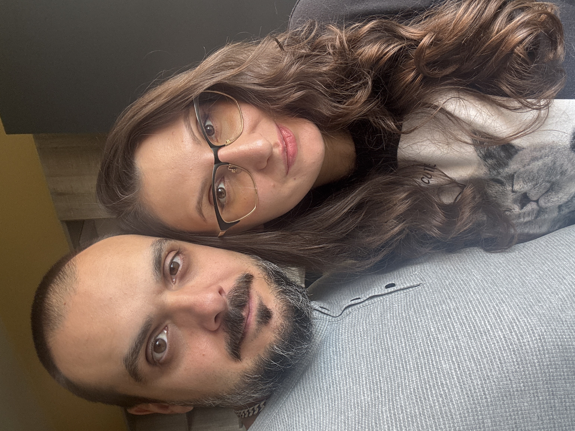 Two people photographed in close-up shot in Sofia
