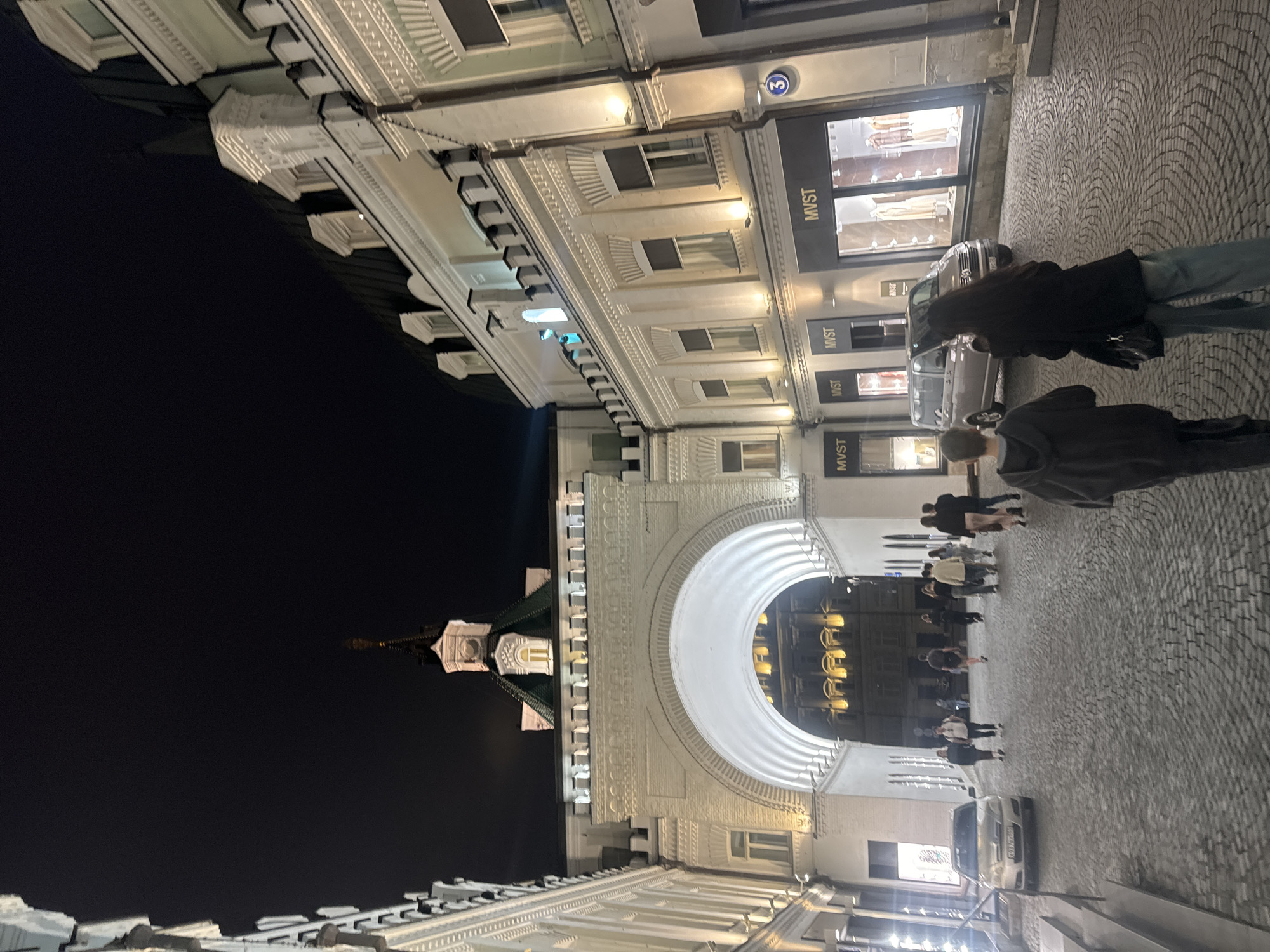 Evening scene captured near Red Square in Moscow