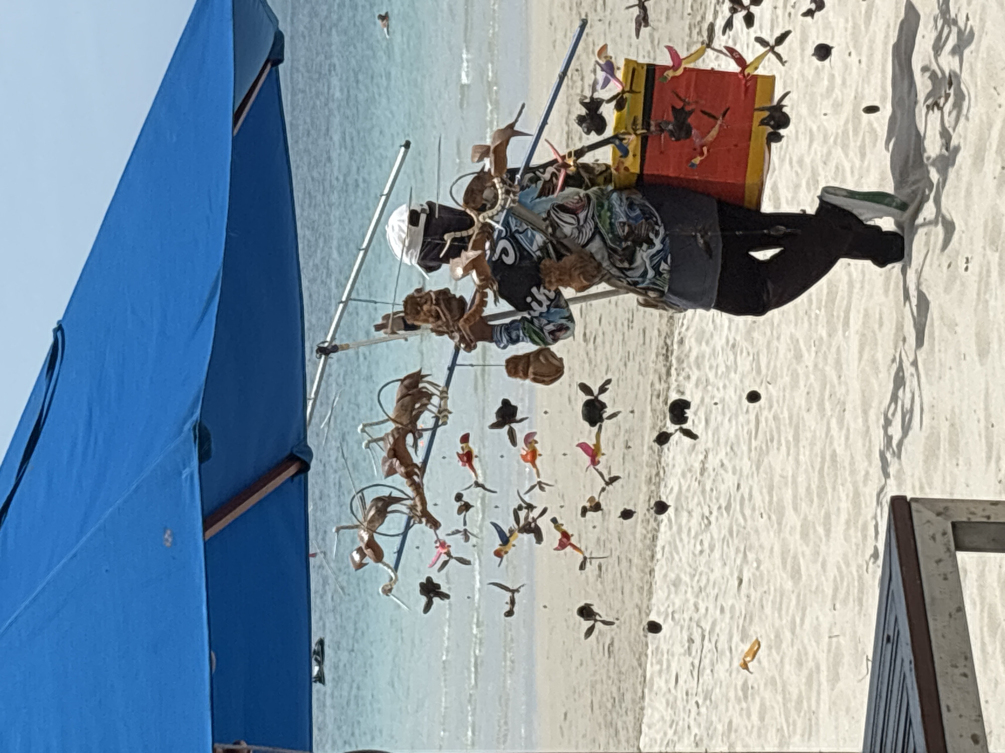 Morning beach activity observed at Baan Chaweng Thailand