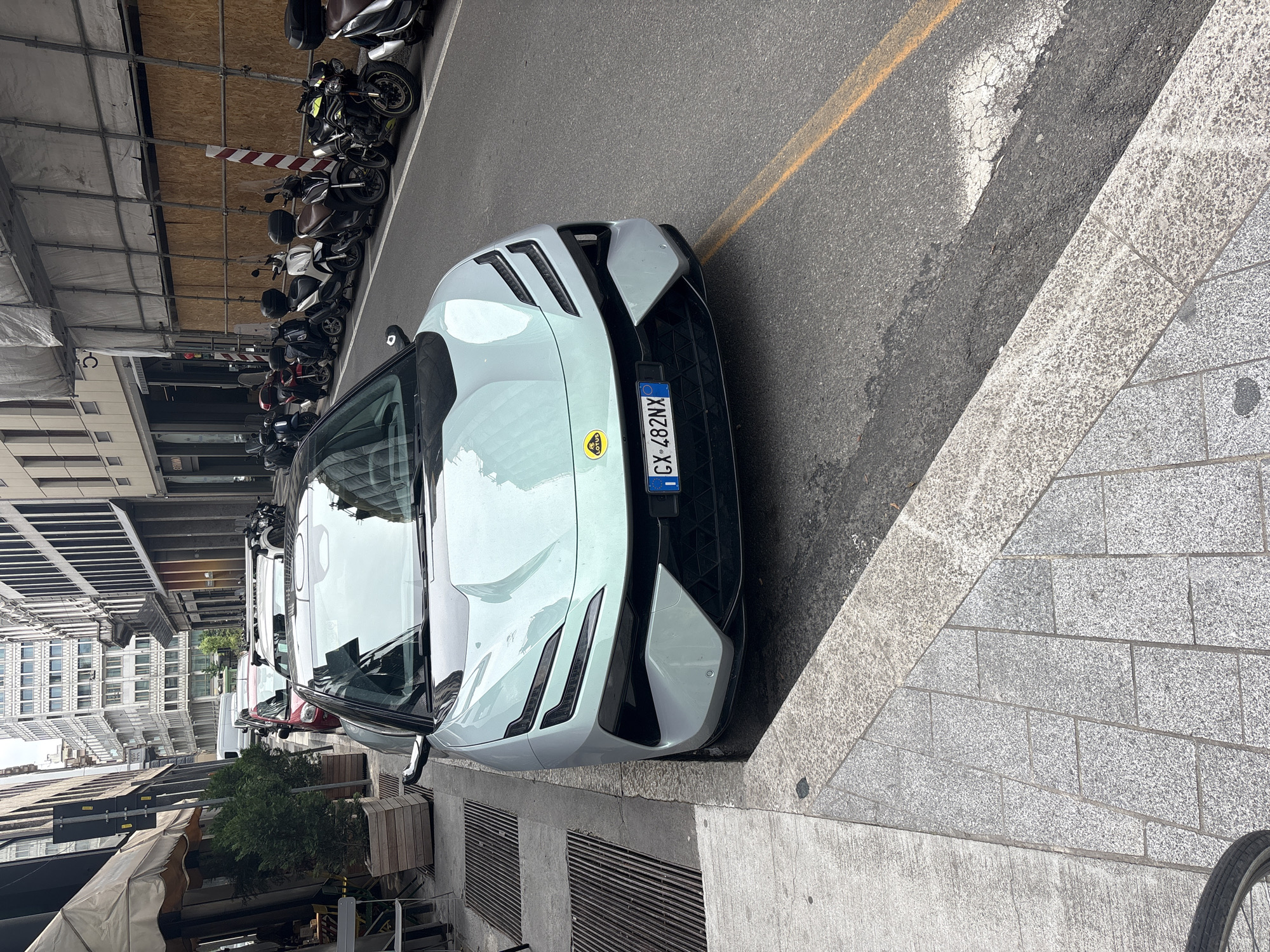 Green Lotus Emira spotted parked on Milan street