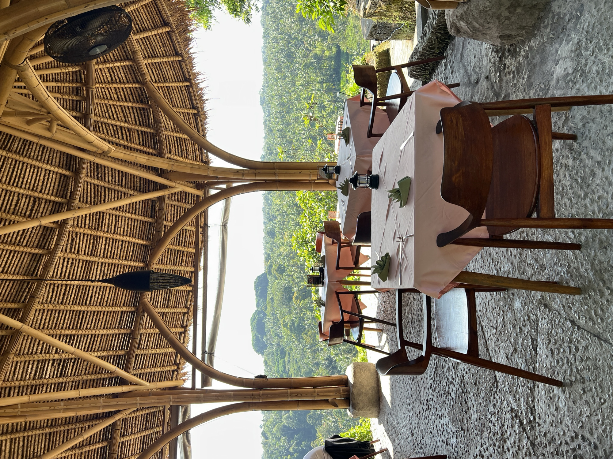 Jungle restaurant in Sayan Indonesia documented during morning hours
